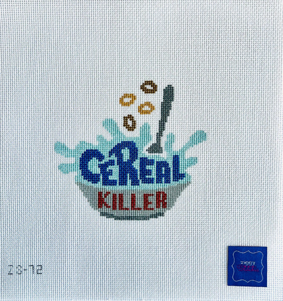 Cereal Killer August Trunk Show-Needlepoint Canvas-KCN Designers-The Pepper Pot Barrington, IL