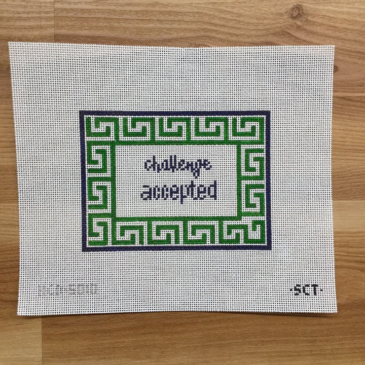 Challenge Accepted August Trunk Show-Needlepoint Canvas-KCN Designers-The Pepper Pot Barrington, IL