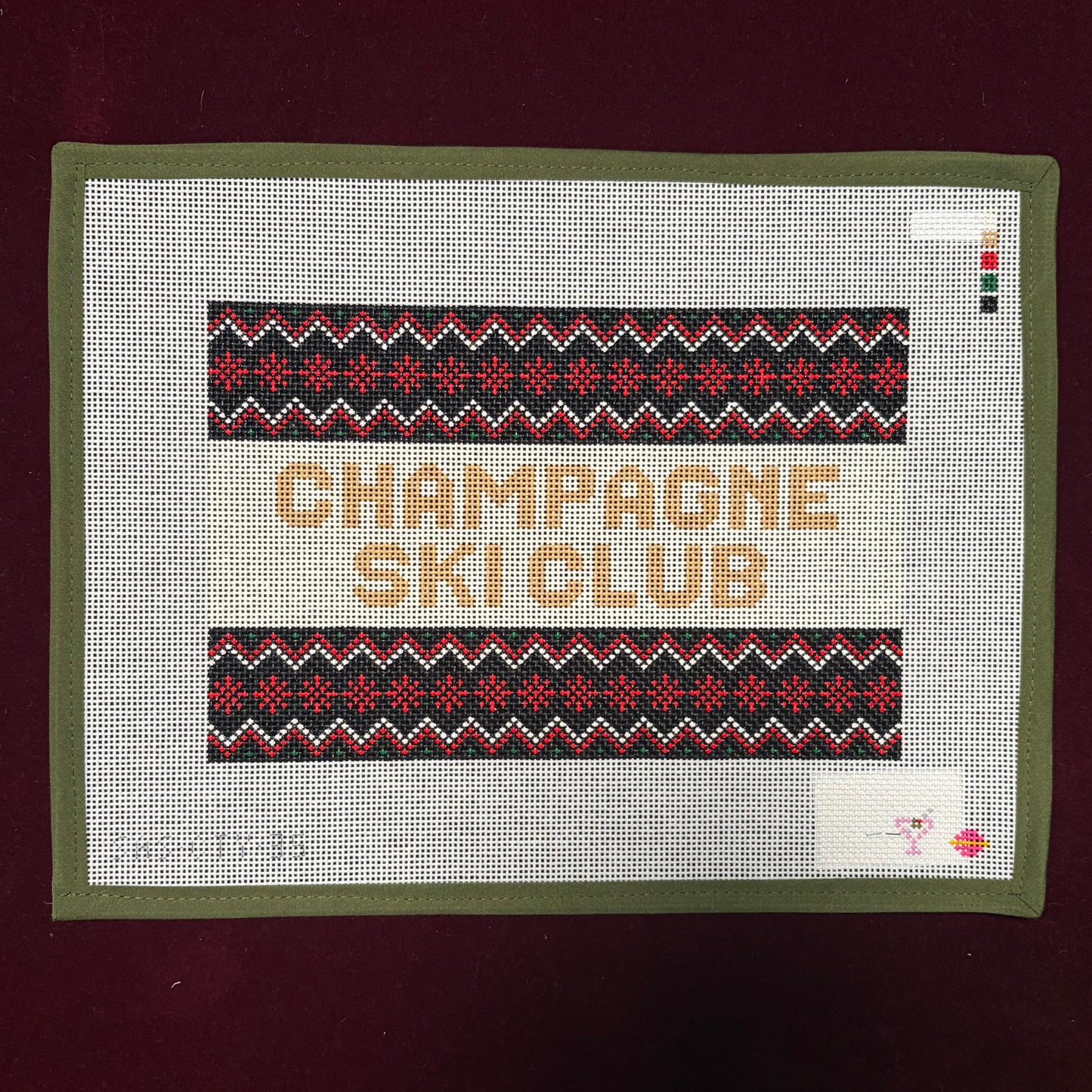 Champagne Ski Club-Canvas-Saturnalia Stitching-The Pepper Pot