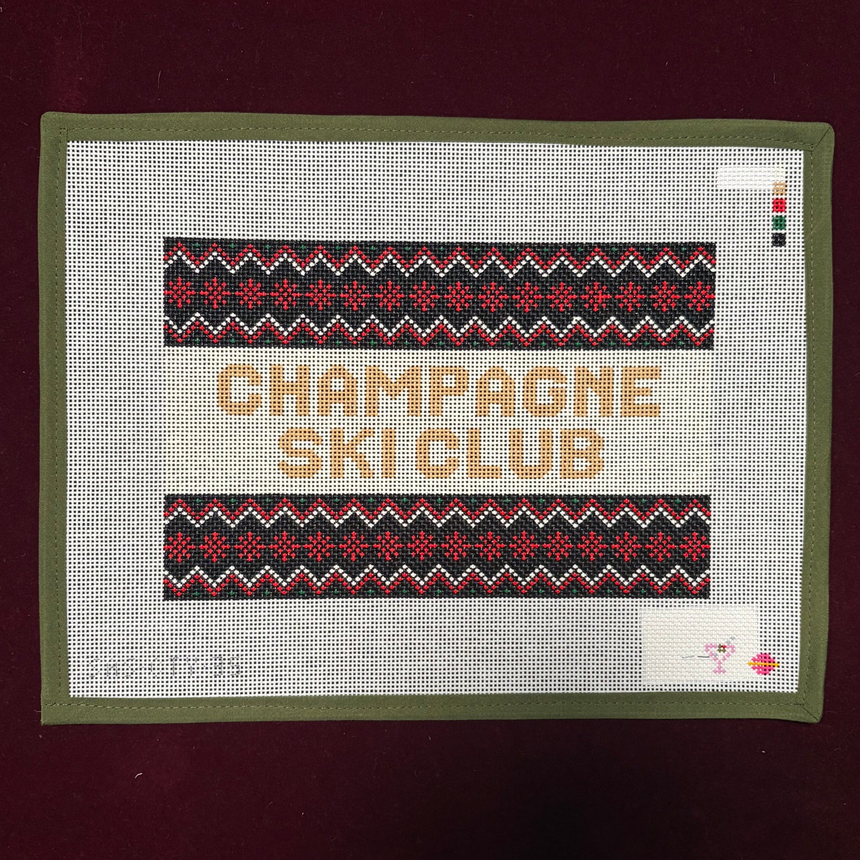 Champagne Ski Club-Canvas-Saturnalia Stitching-The Pepper Pot