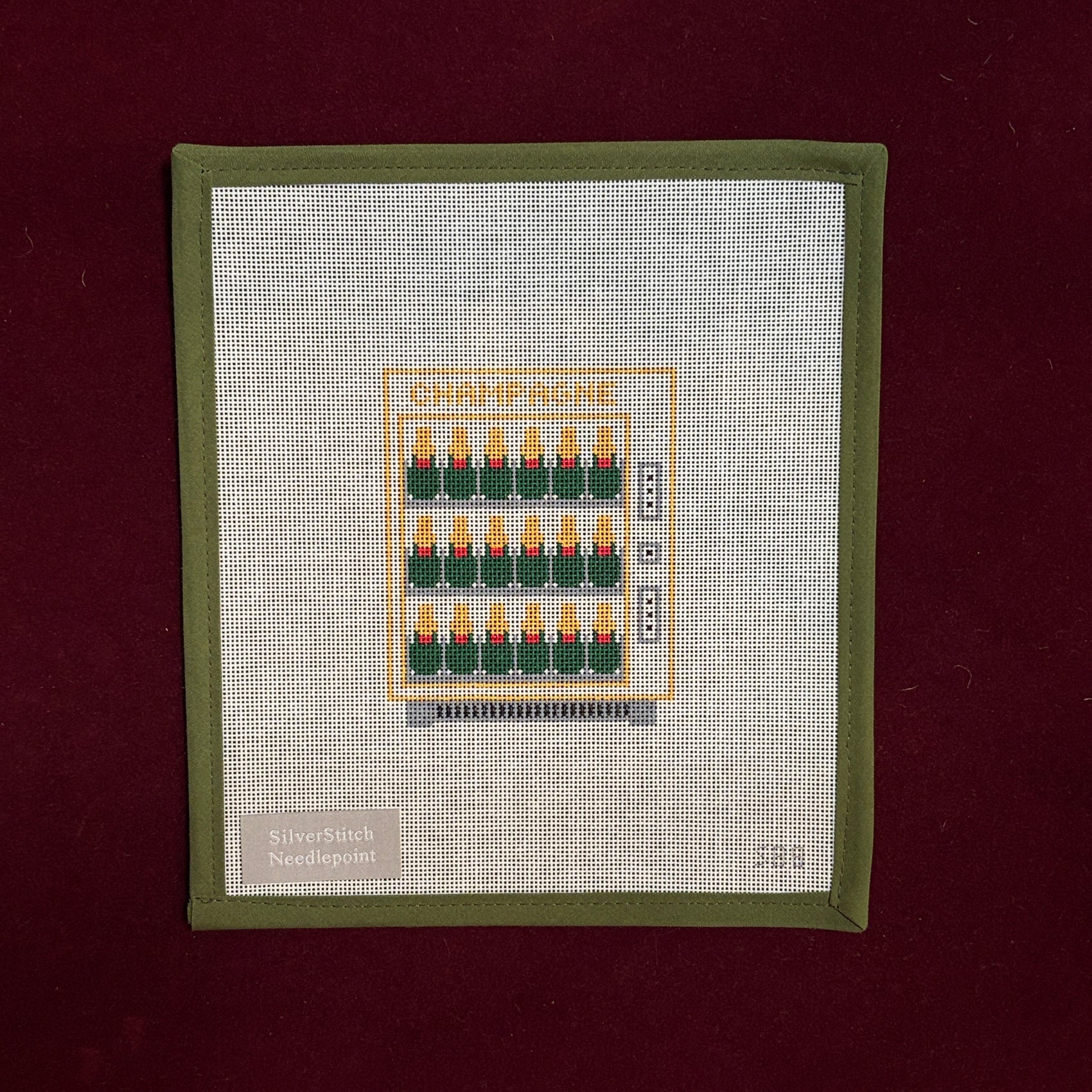 Champagne Vending Machine-Needlepoint Canvas-Silverstitch Needlepoint-The Pepper Pot Barrington, IL