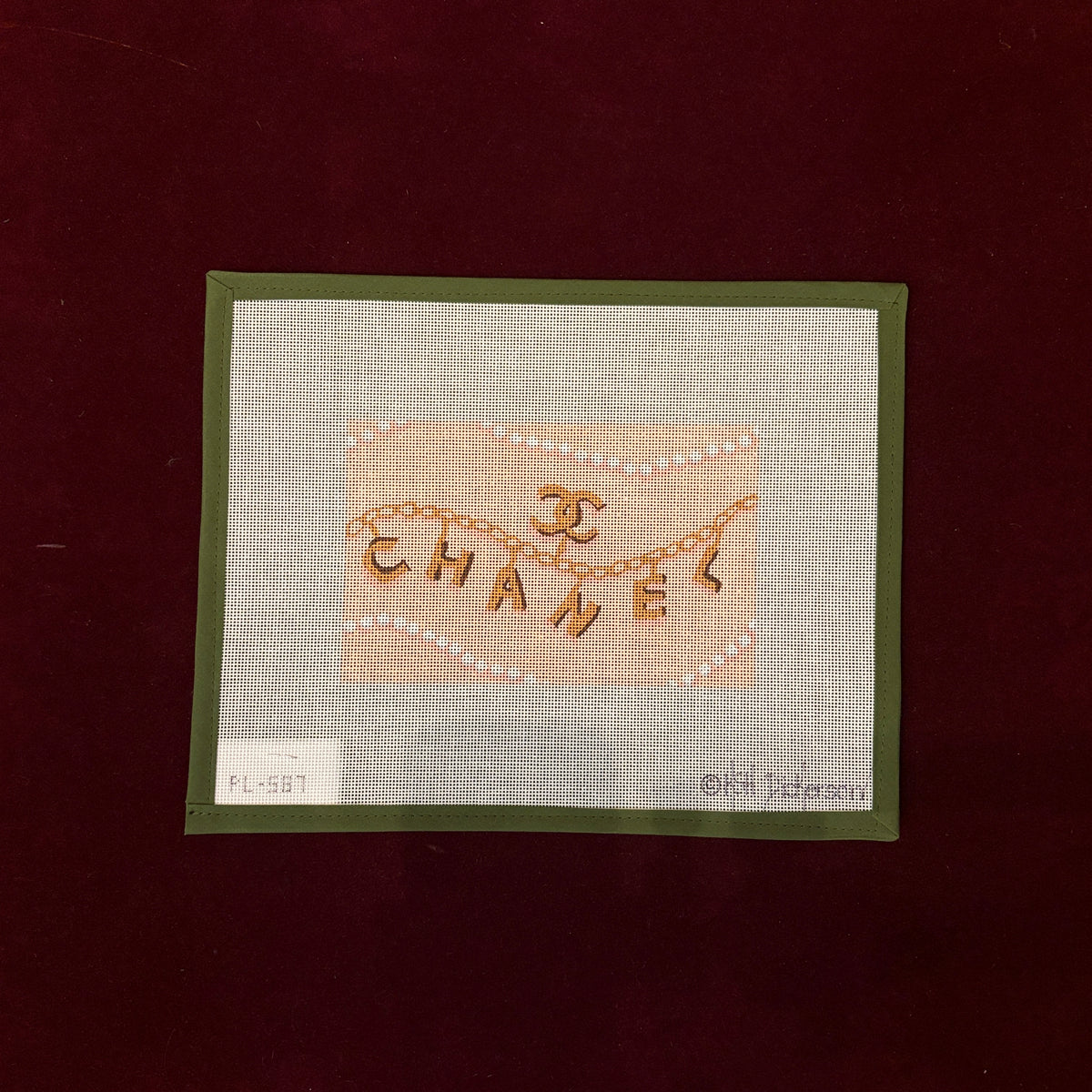 Chanel Charm Bracelet and Pearls-Needlepoint Canvas-Kate Dickerson-The Pepper Pot Barrington, IL
