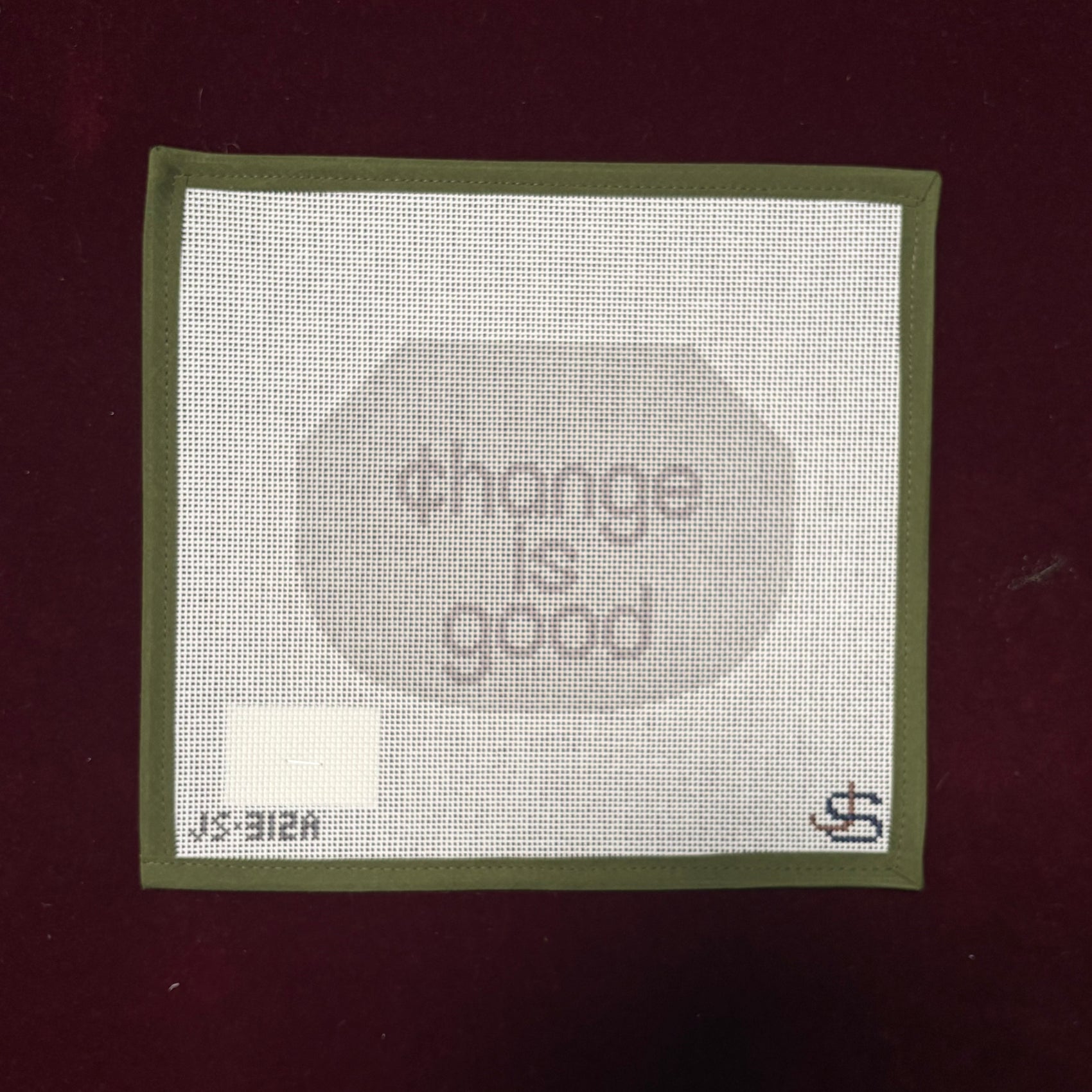 Change is Good Kiss Lock Bag, Grayscale-Canvas-Jeni Sandberg-The Pepper Pot