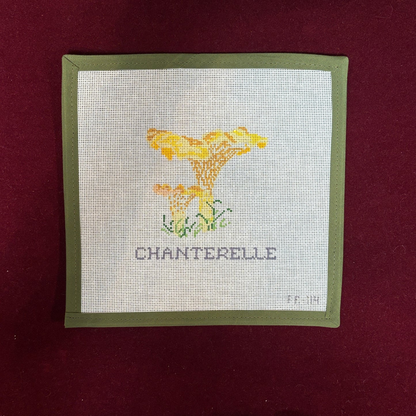 Chanterelle Mushroom-Needlepoint Canvas-Stitch Tent-The Pepper Pot Barrington, IL