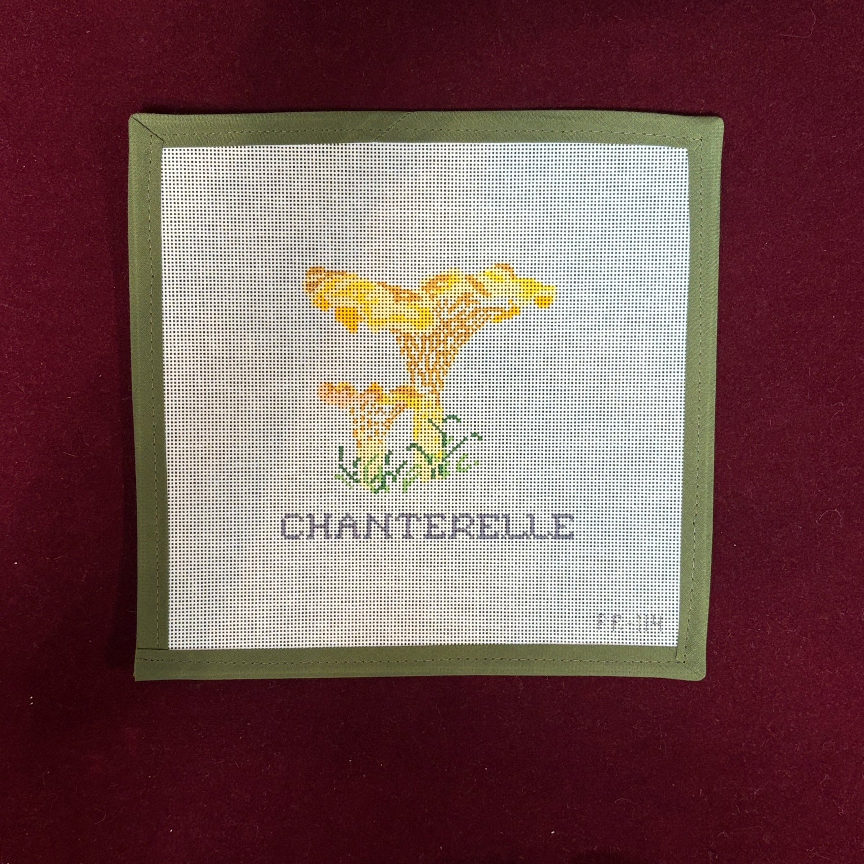 Chanterelle Mushroom-Needlepoint Canvas-Stitch Tent-The Pepper Pot Barrington, IL