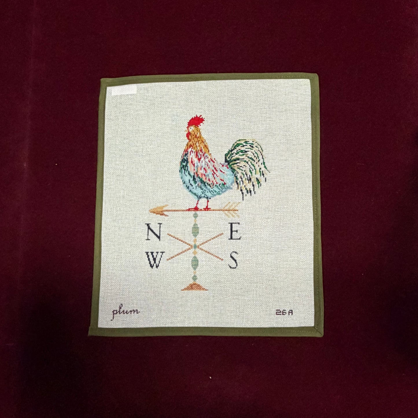 Chanticleer in Color-Canvas-Plum Stitchery-The Pepper Pot