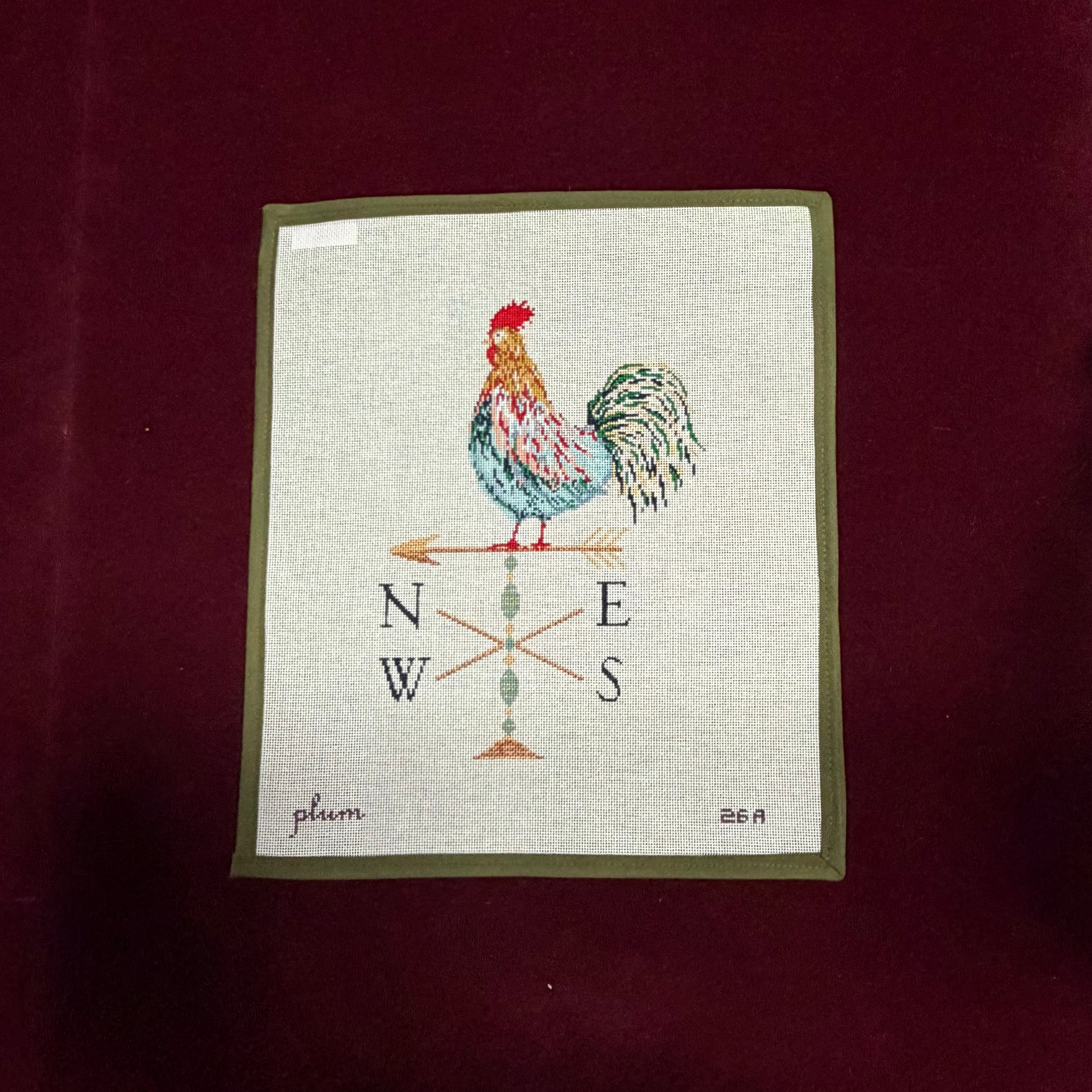 Chanticleer in Color-Canvas-Plum Stitchery-The Pepper Pot