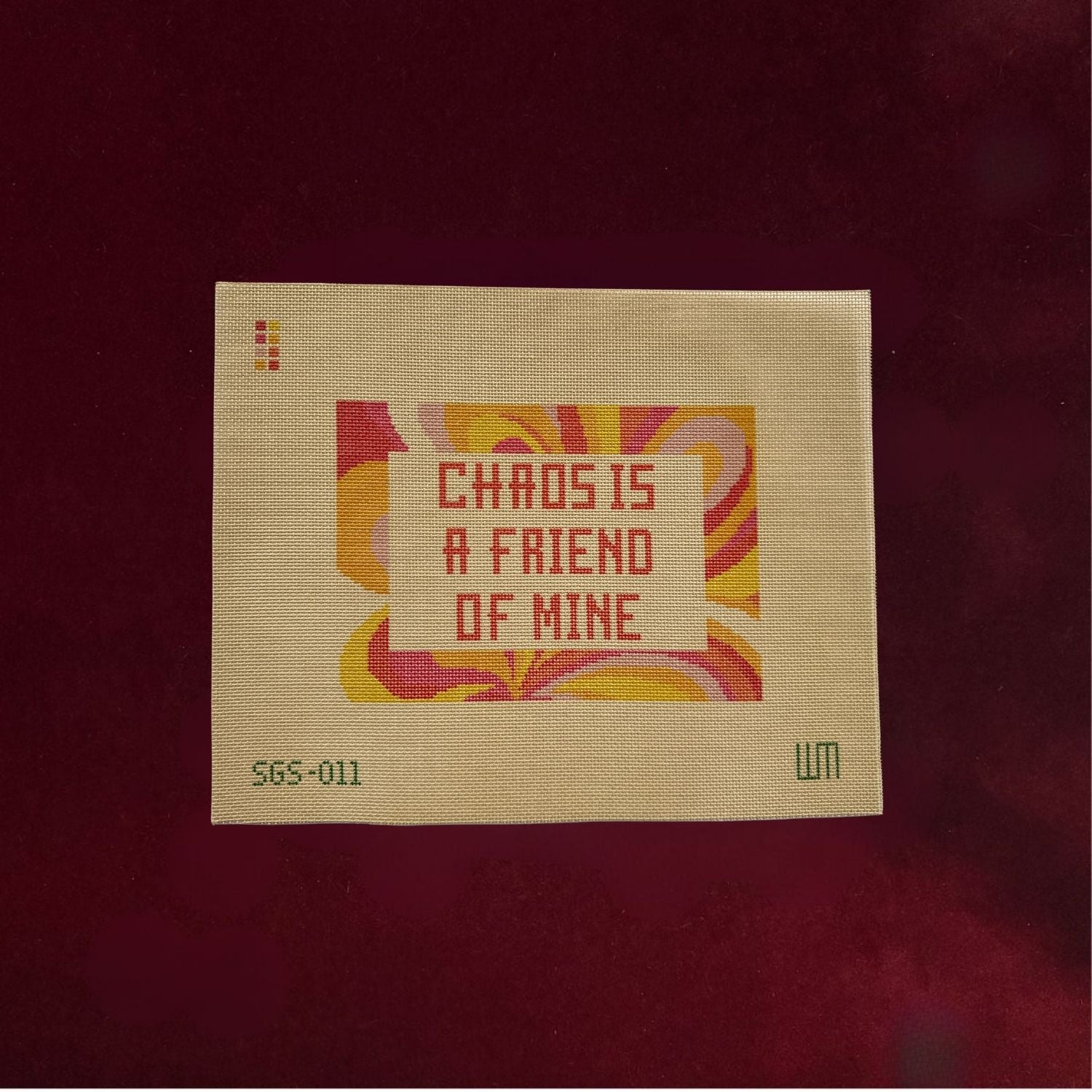 Chaos is a Friend May Trunk Show-Canvas-Spring Gate Stitchery-The Pepper Pot