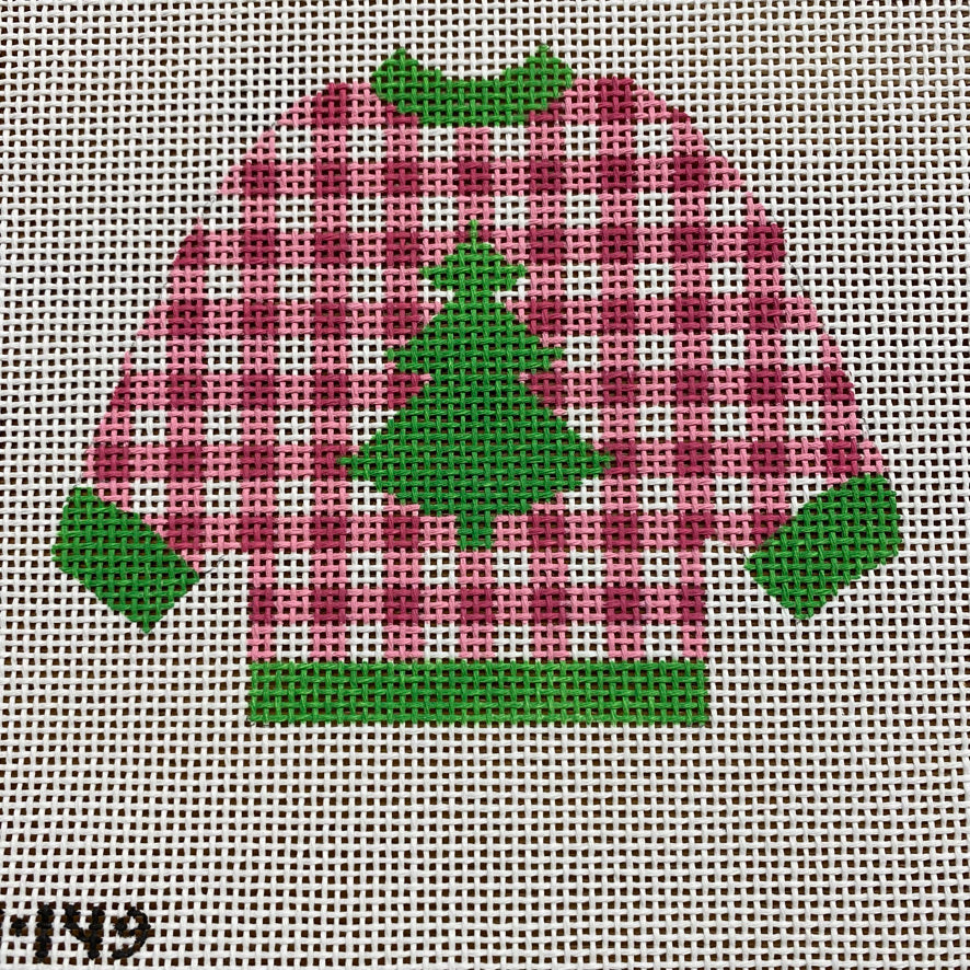 Check Tree Pullover August Trunk Show-Needlepoint Canvas-KCN Designers-The Pepper Pot Barrington, IL
