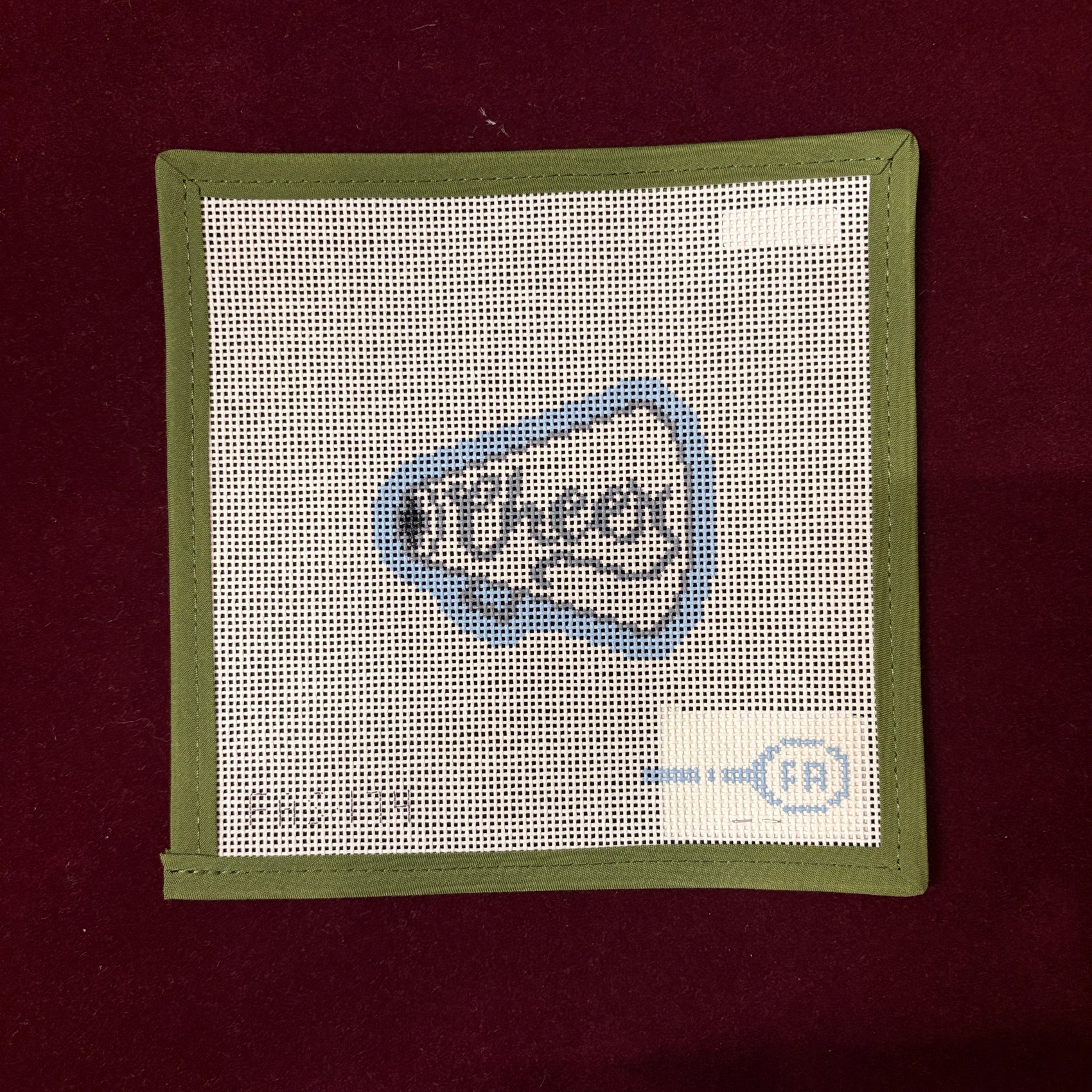 Cheer Megaphone-Needlepoint Canvas-Francis Abel-The Pepper Pot Barrington, IL