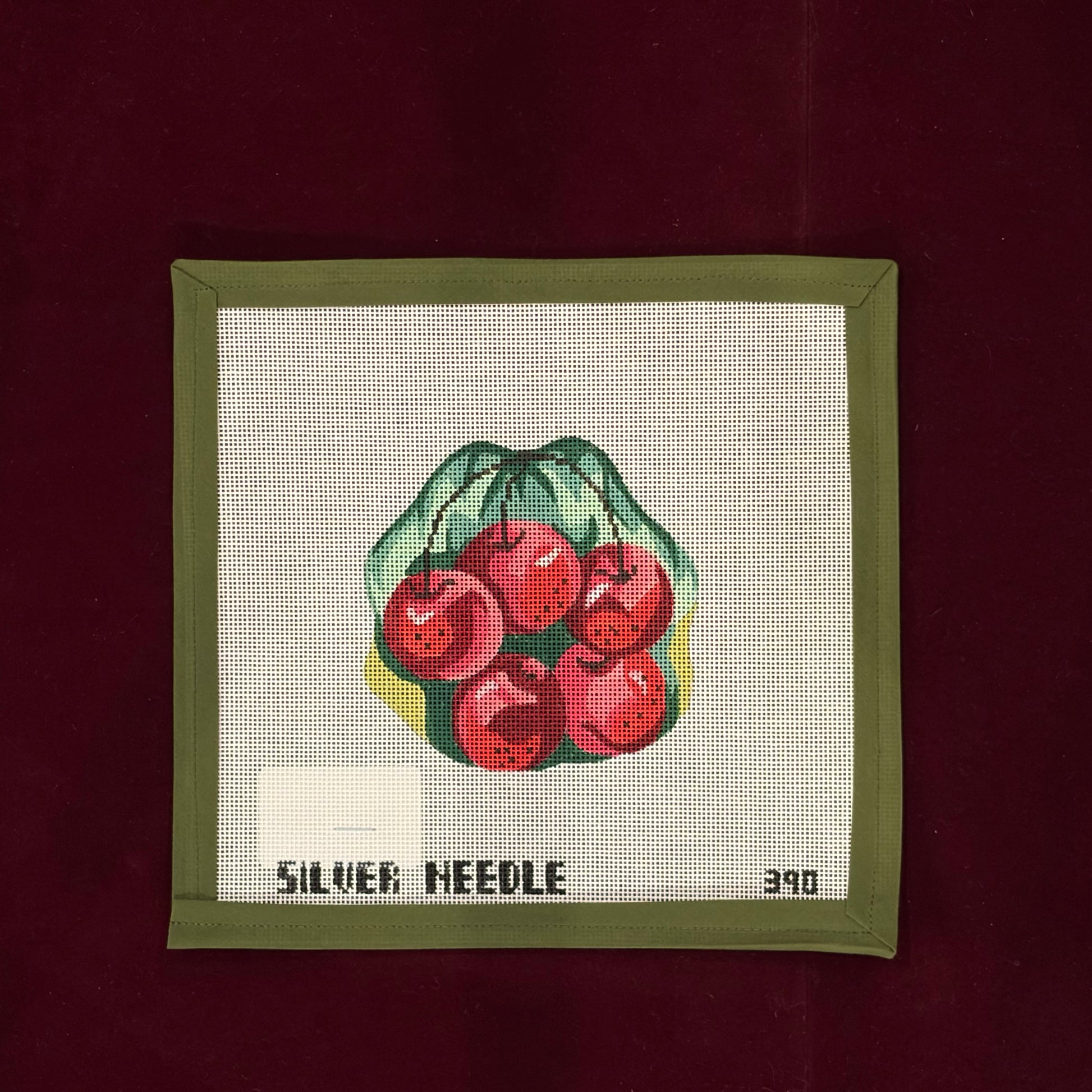 Cherries Ornament-Canvas-Silver Needle-The Pepper Pot