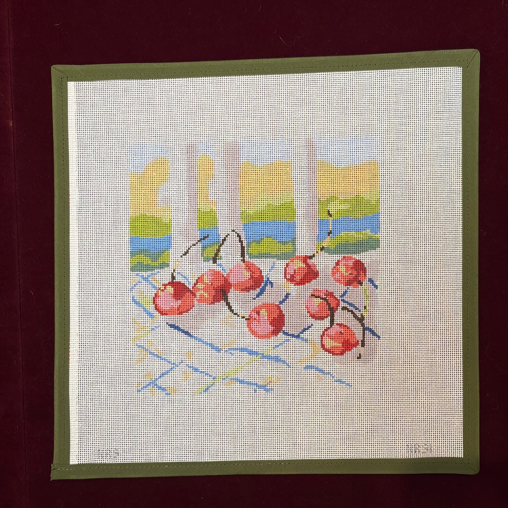 Cherries - Plum Stitchery-Canvas-Plum Stitchery-The Pepper Pot