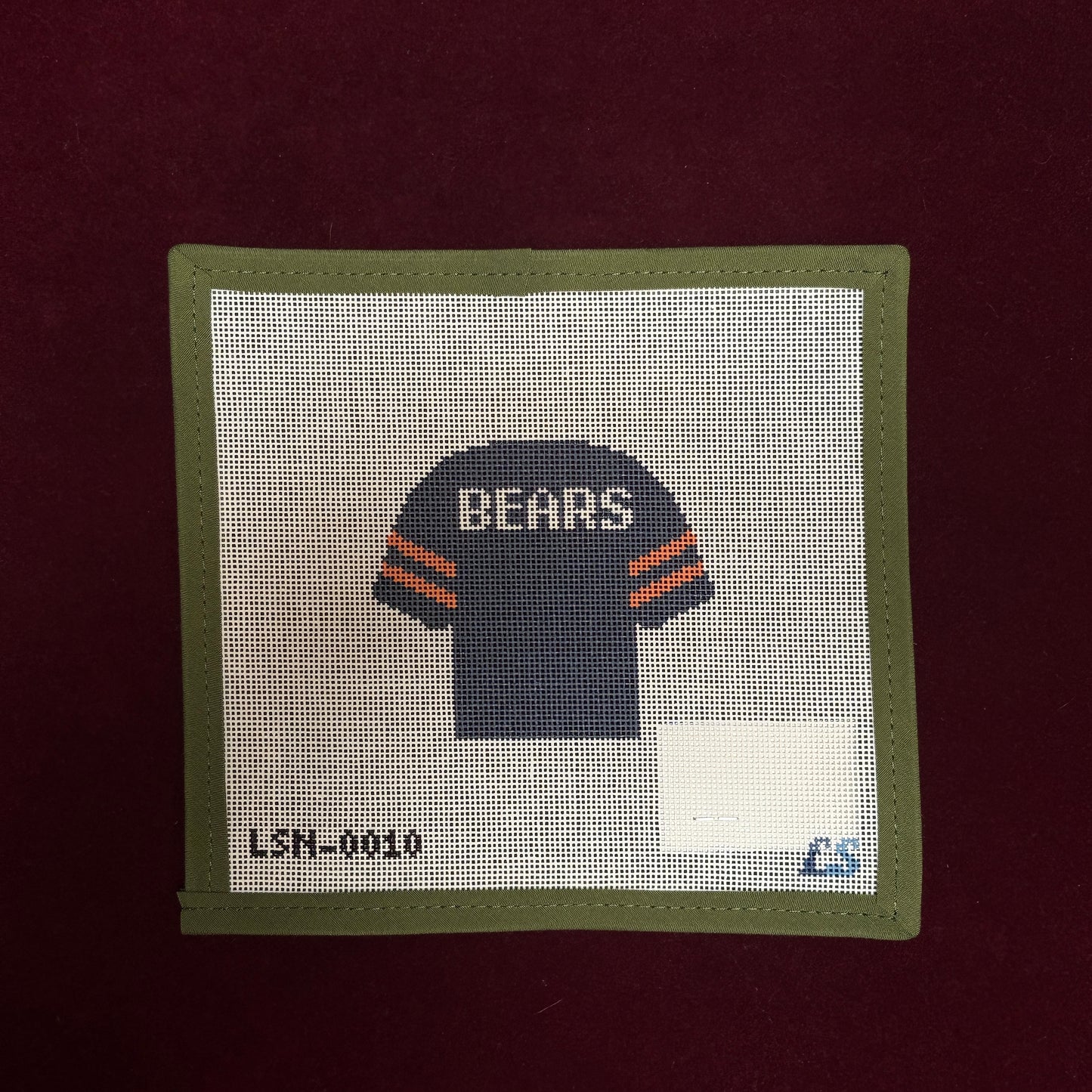 Chicago Bears Jersey-Needlepoint Canvas-Lake Shore Needlepoint-The Pepper Pot Barrington, IL