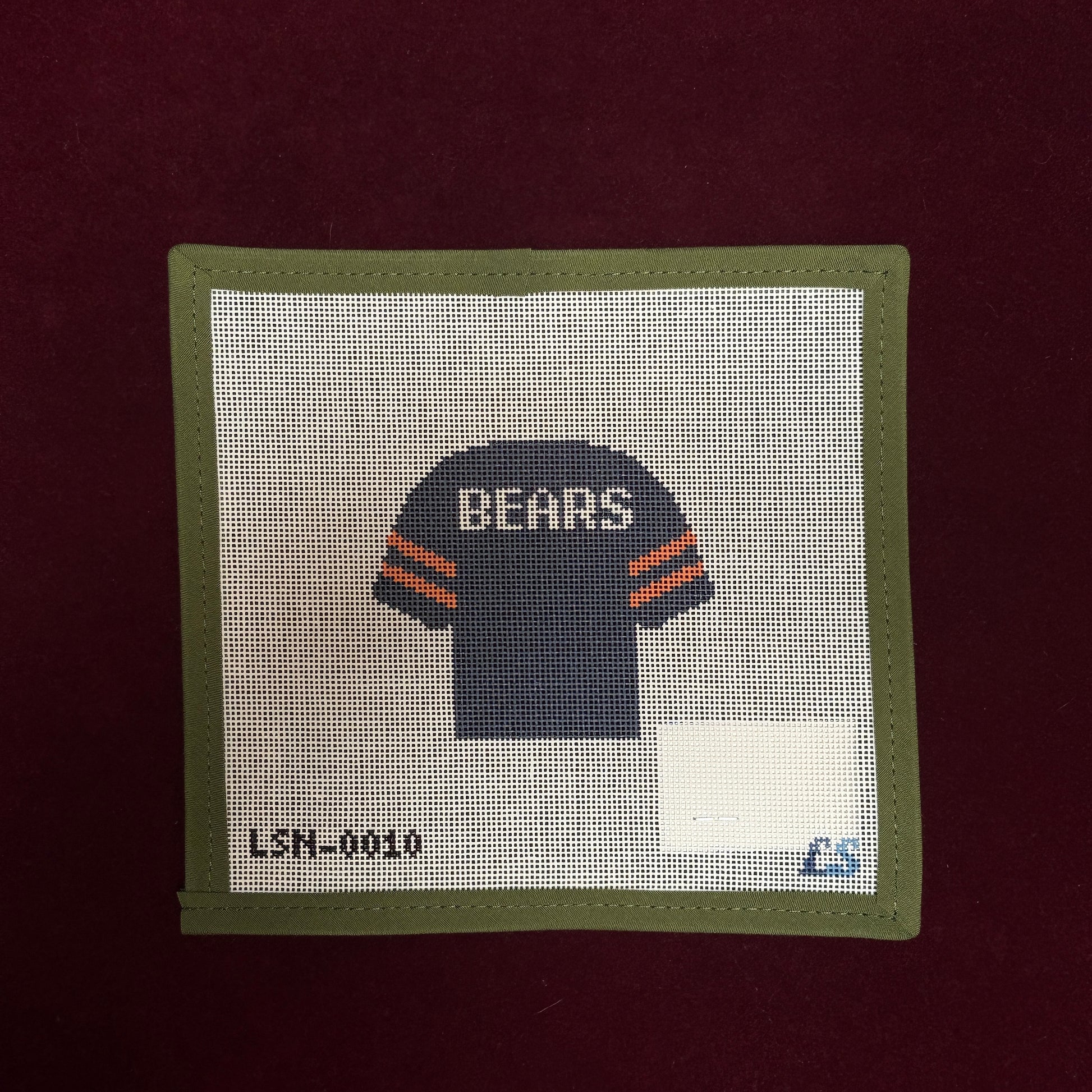 Chicago Bears Jersey-Needlepoint Canvas-Lake Shore Needlepoint-The Pepper Pot Barrington, IL