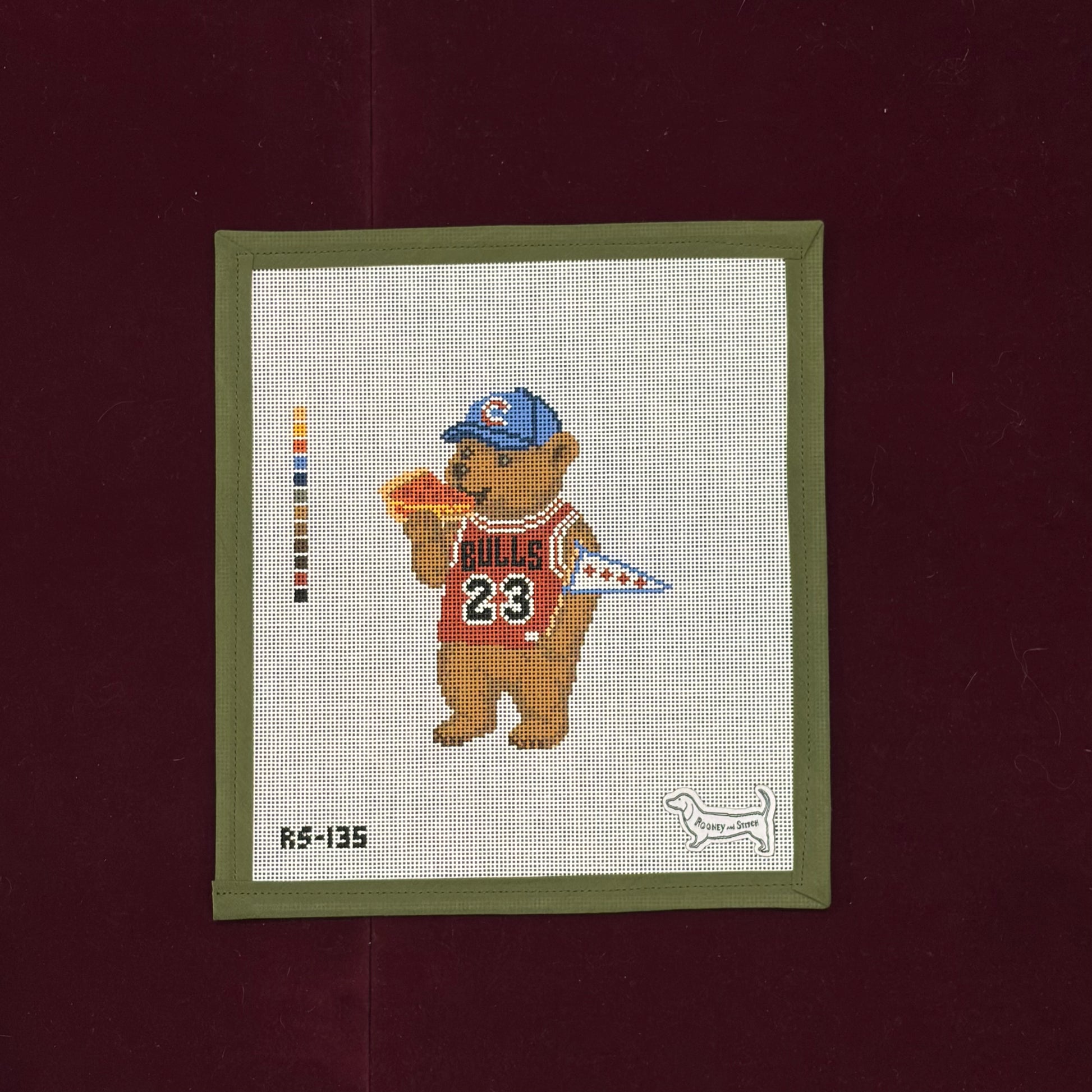 Chicago Cub-Canvas-Atlantic Blue Canvas-The Pepper Pot