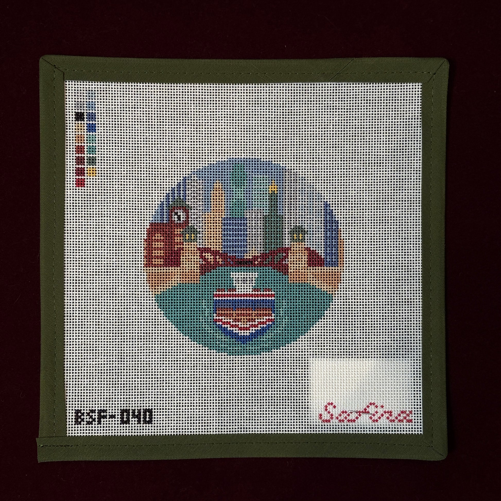 Chicago River-Needlepoint Canvas-Safira Stitches-The Pepper Pot Barrington, IL