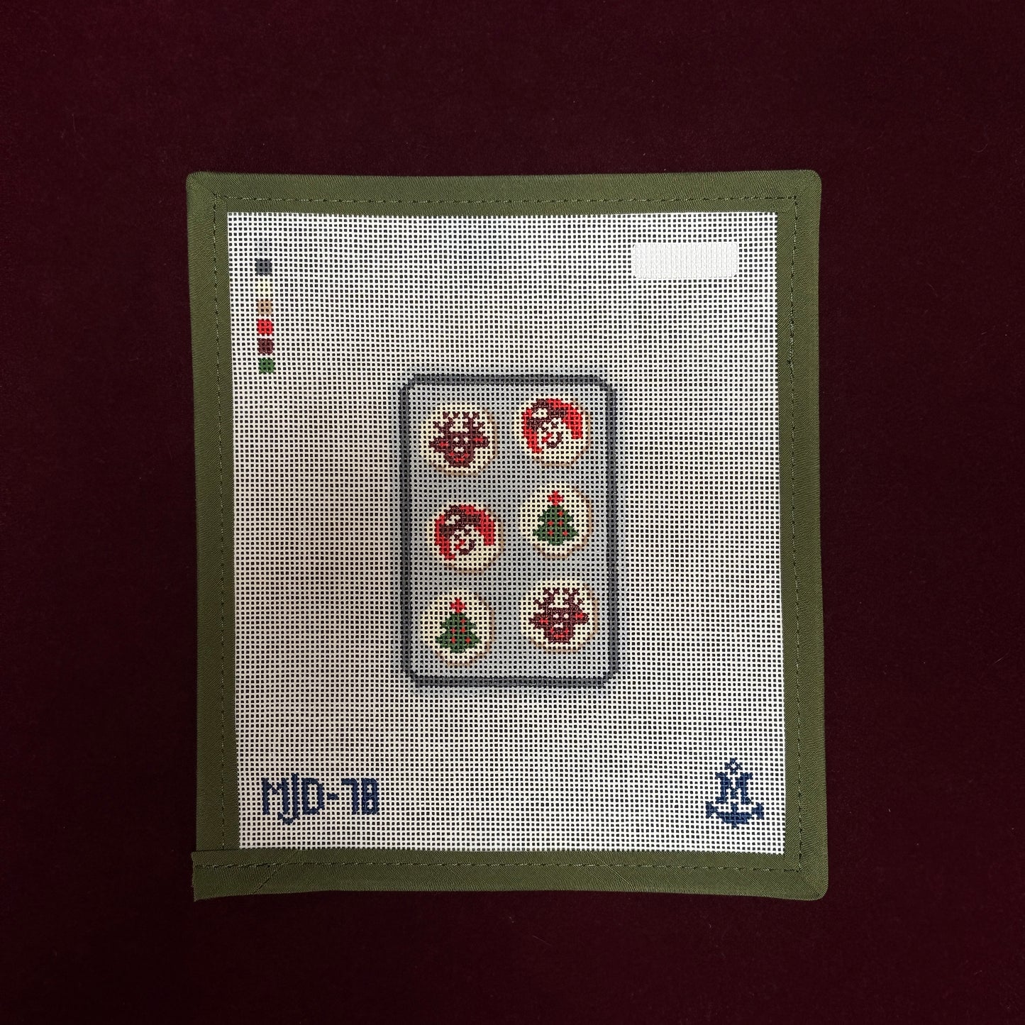 Christmas Slice and Bake Cookies-Needlepoint Canvas-Morgan Julia Designs-The Pepper Pot Barrington, IL