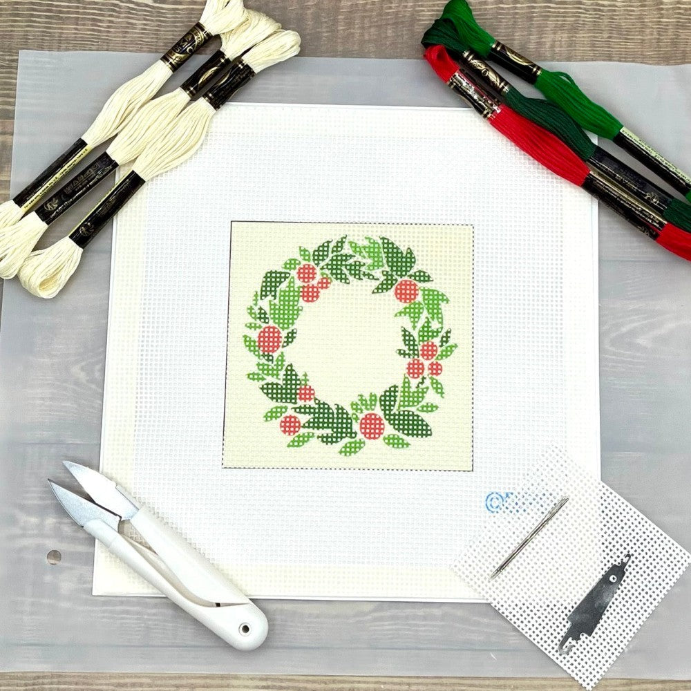 Christmas Wreath Needlepoint Kit