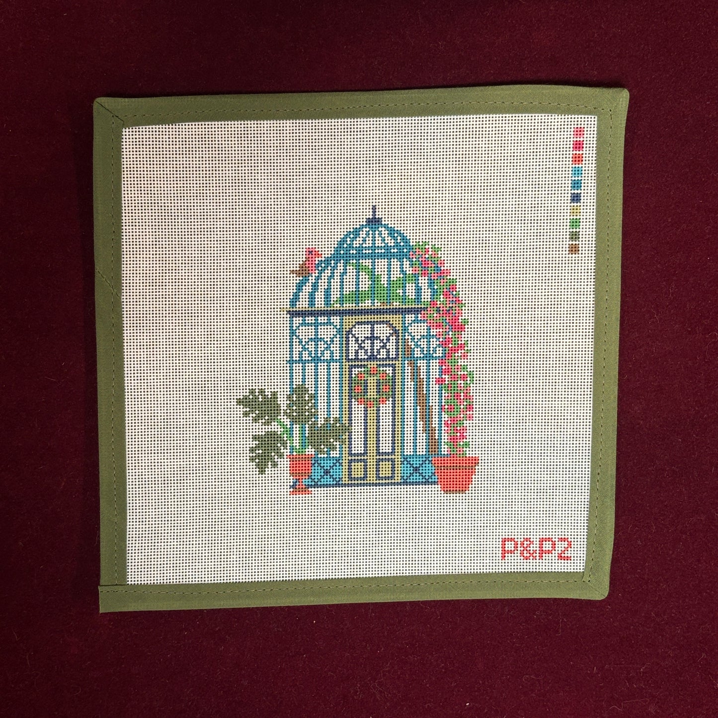 Citrus Canopy-Needlepoint Canvas-Penny & Penny-The Pepper Pot Barrington, IL