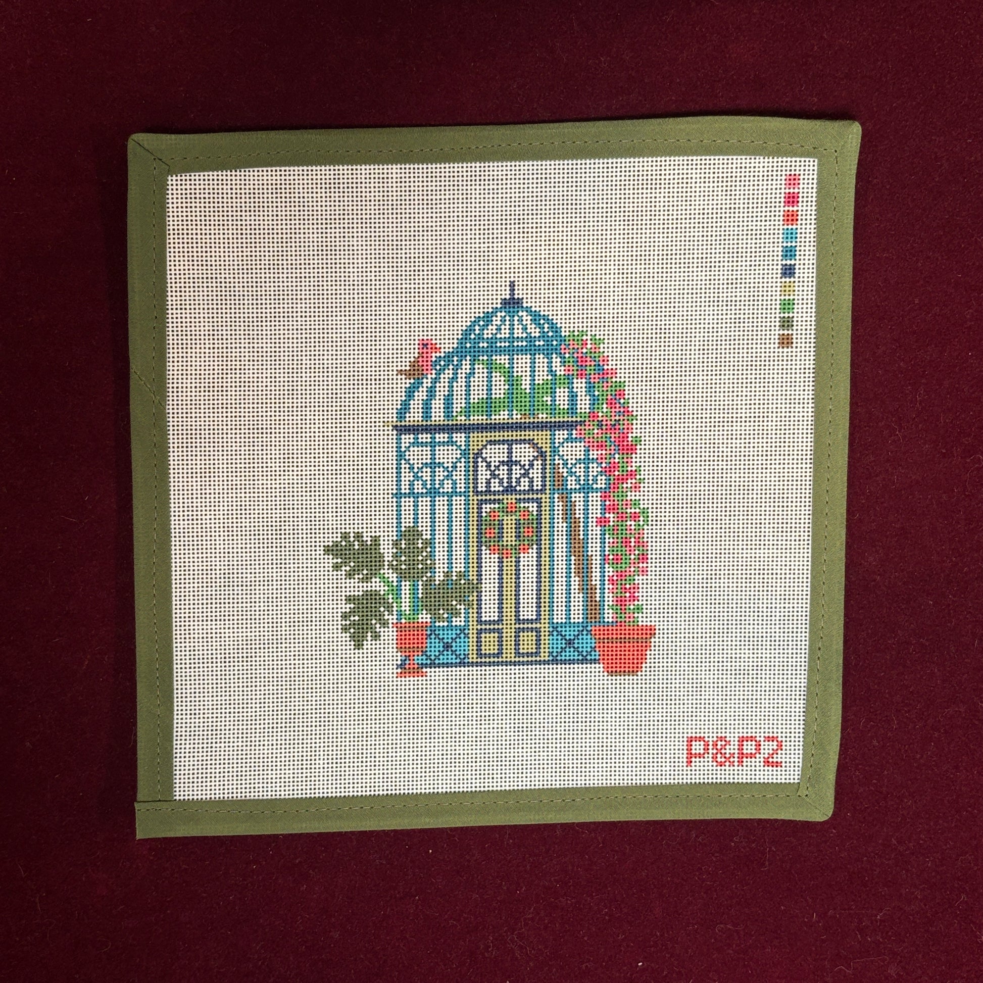 Citrus Canopy-Needlepoint Canvas-Penny & Penny-The Pepper Pot Barrington, IL