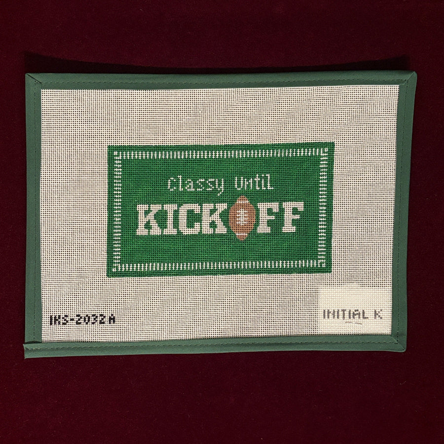 Classy Until Kickoff- Green-Canvas-Initial K Studio-The Pepper Pot