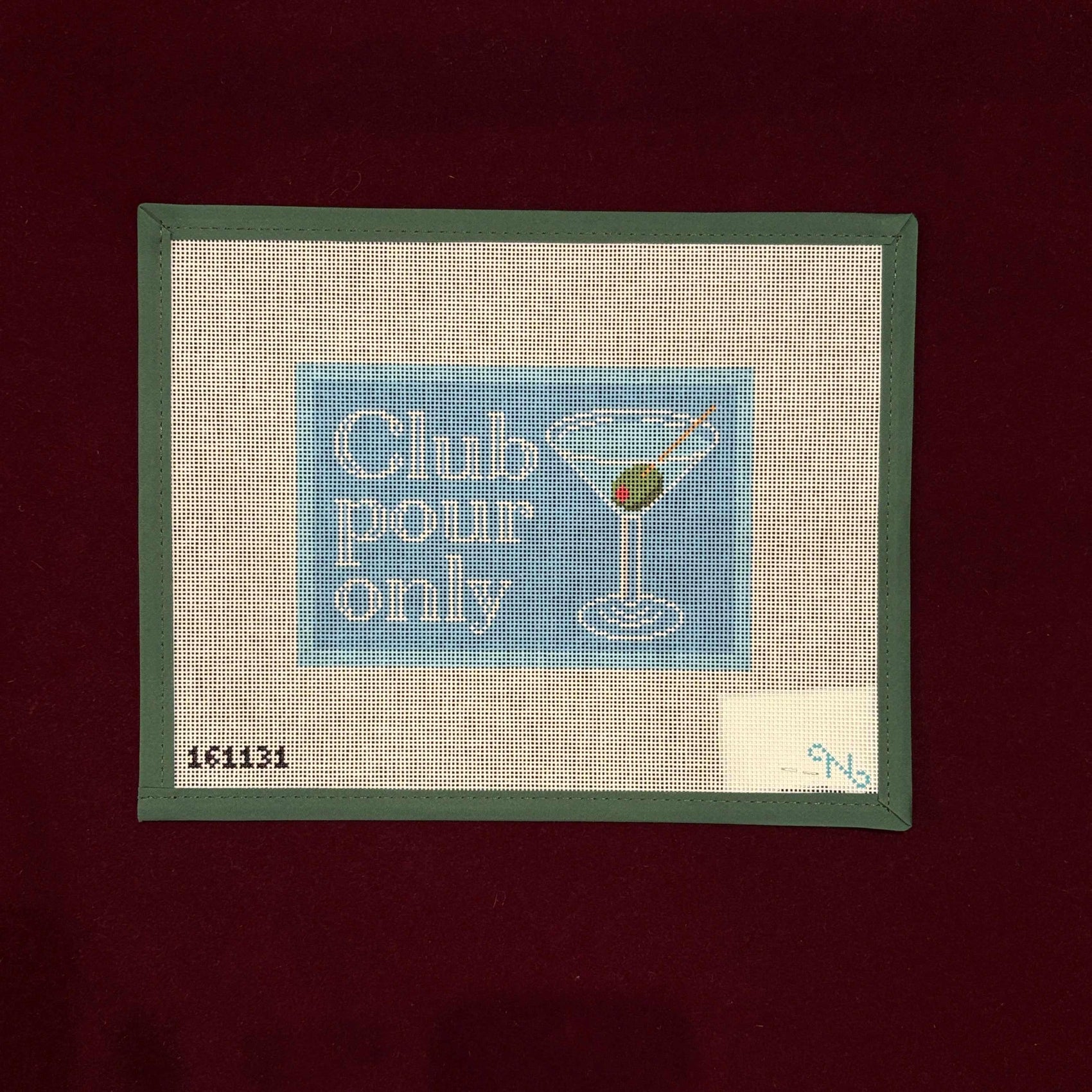 Club Pour Only Blue-Needlepoint Canvas-Needlepaint-The Pepper Pot Barrington, IL