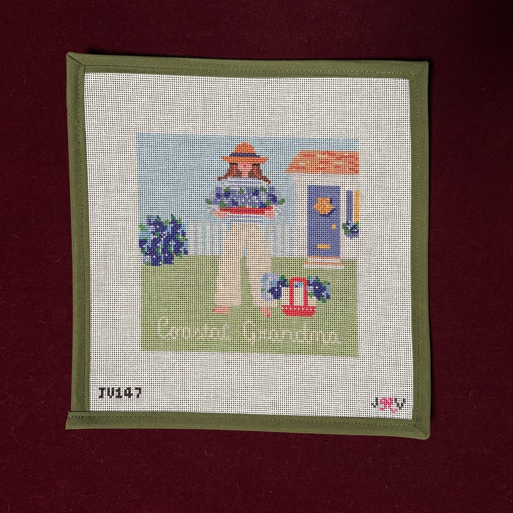 Coastal Grandma-Needlepoint Canvas-Jennifer Vallez Handmade-The Pepper Pot Barrington, IL