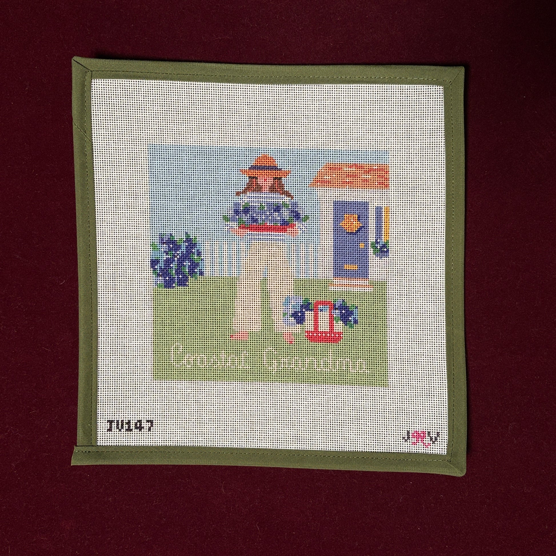 Coastal Grandma-Needlepoint Canvas-Jennifer Vallez Handmade-The Pepper Pot Barrington, IL