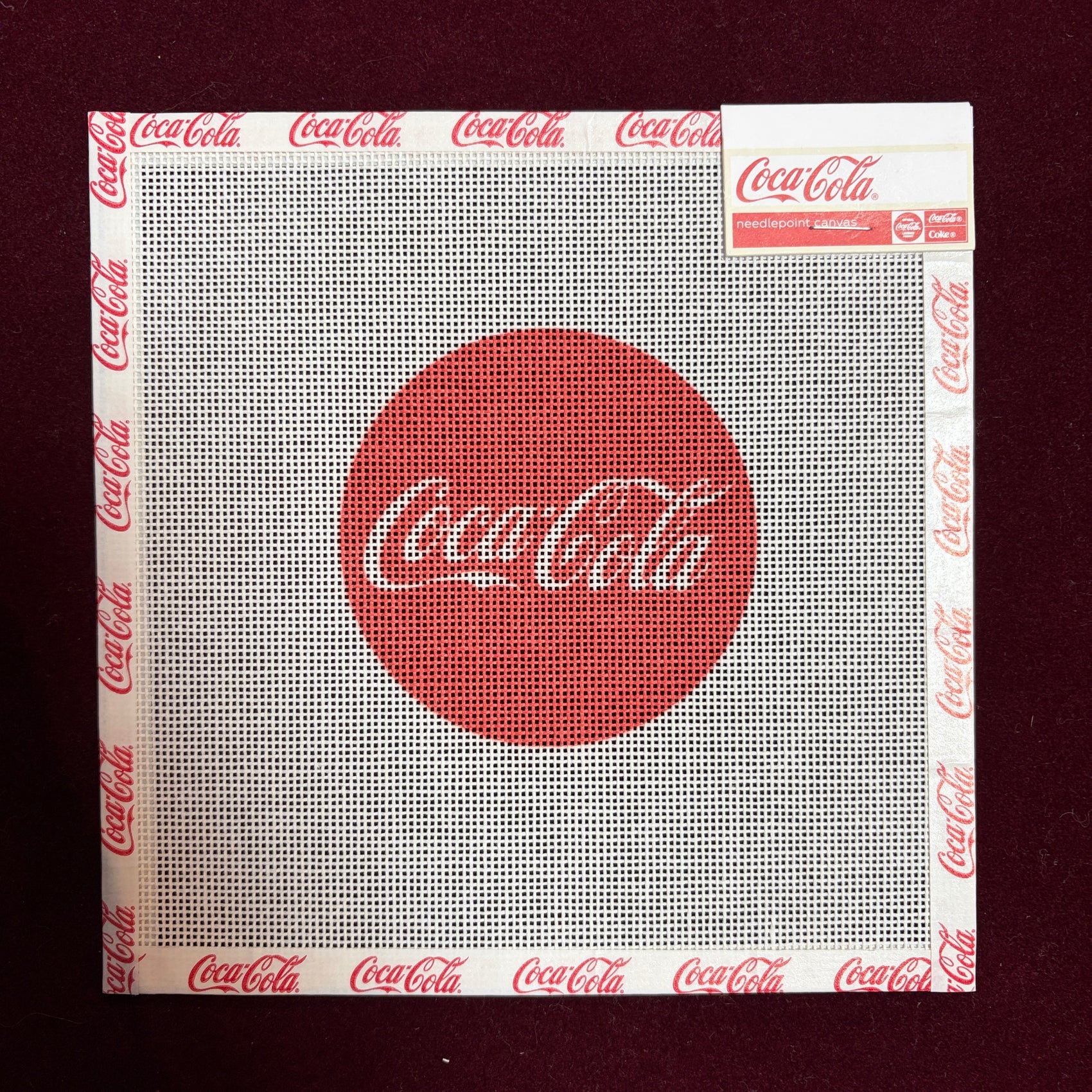 Coca-Cola-Needlepoint Canvas-KAN Wholesale-The Pepper Pot Barrington, IL