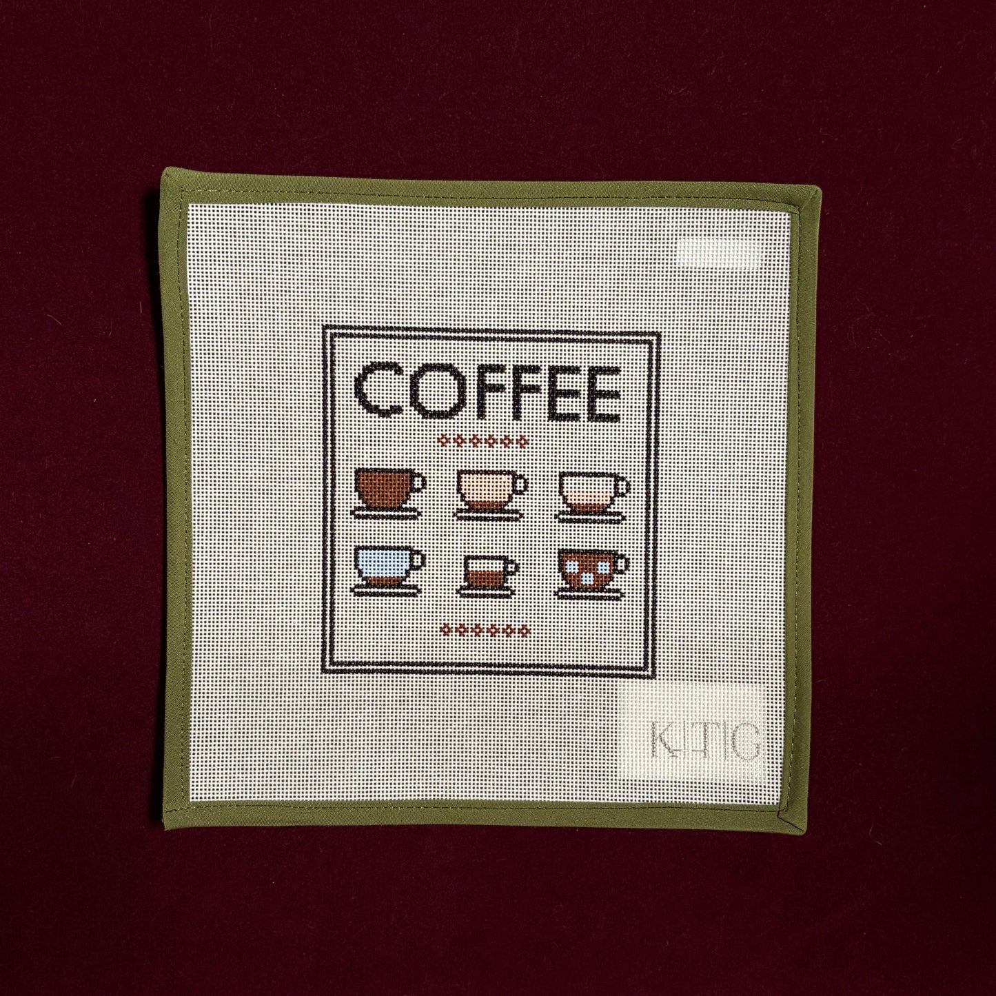 Coffee-Canvas-KTG Needlepoint-The Pepper Pot
