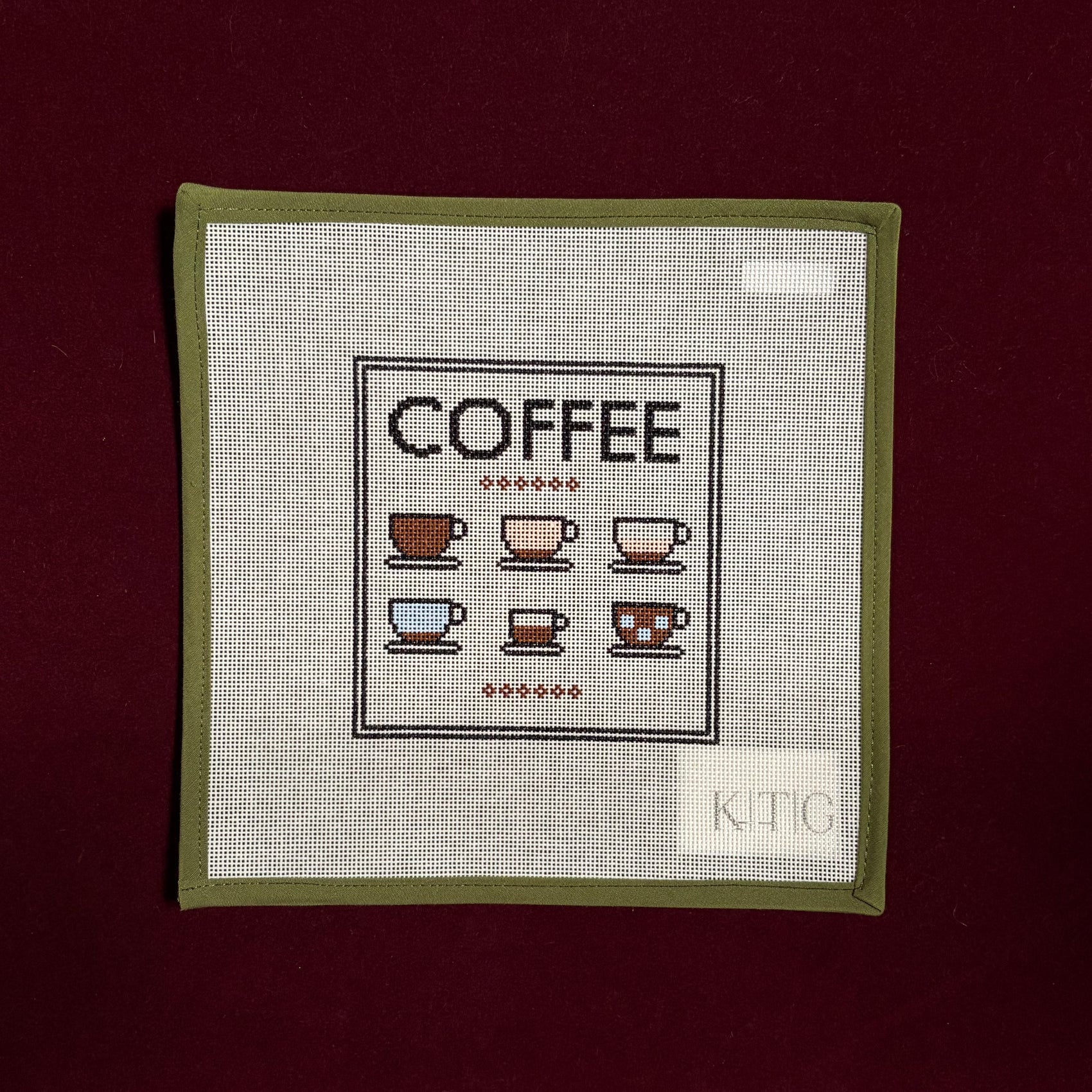Coffee-Canvas-KTG Needlepoint-The Pepper Pot