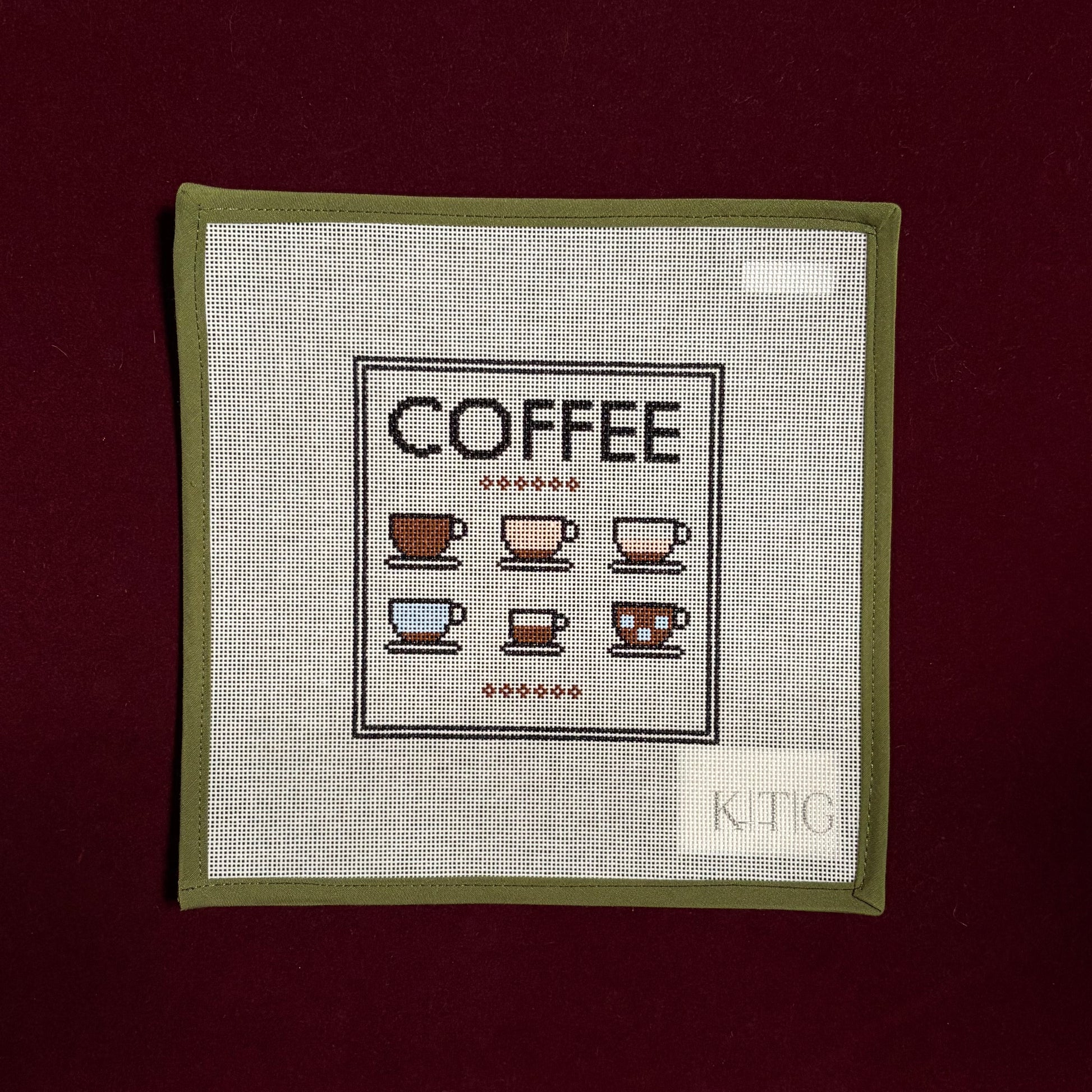 Coffee-Canvas-KTG Needlepoint-The Pepper Pot