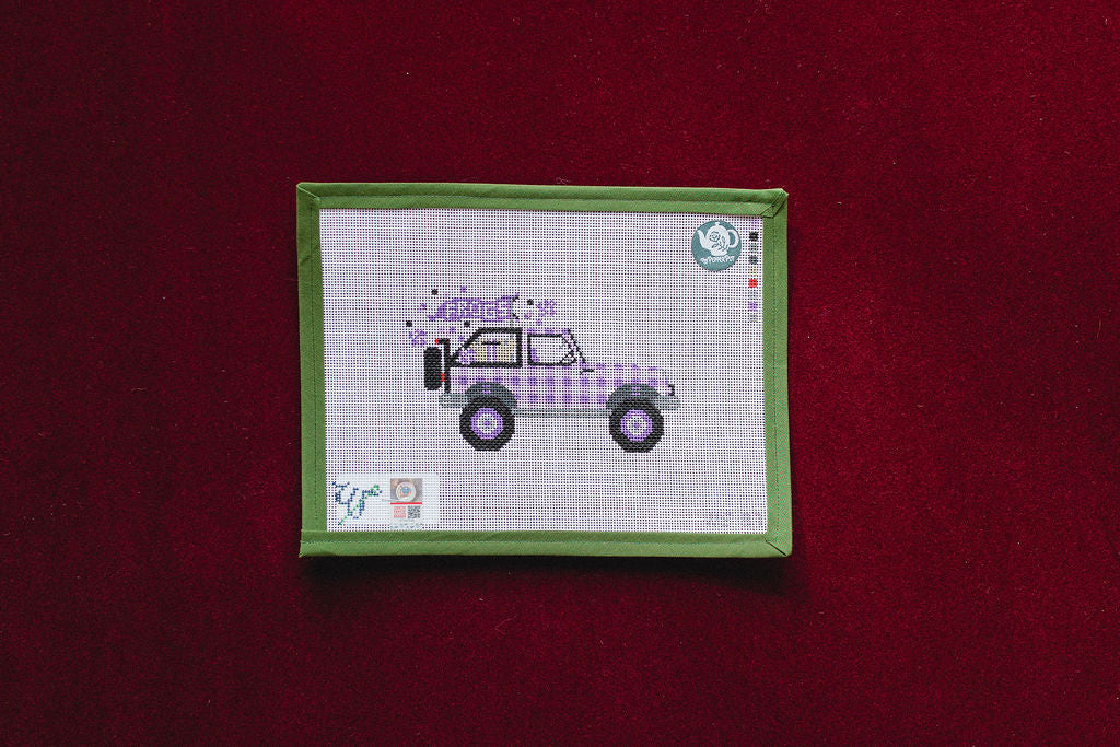 College Jeep - SMU-Canvas-Wipstitch-The Pepper Pot