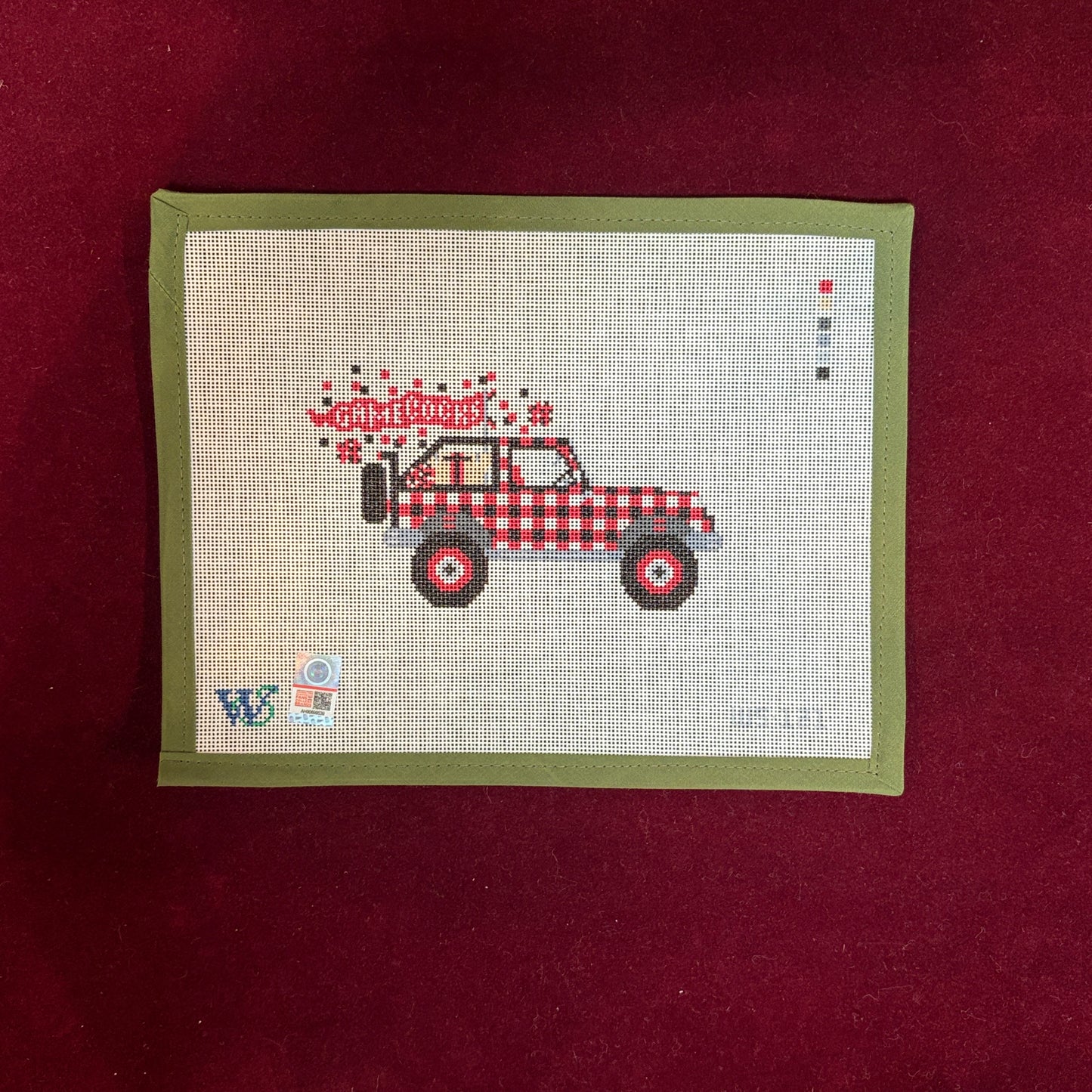 College Jeep - South Carolina-Needlepoint Canvas-Wipstitch-The Pepper Pot Barrington, IL