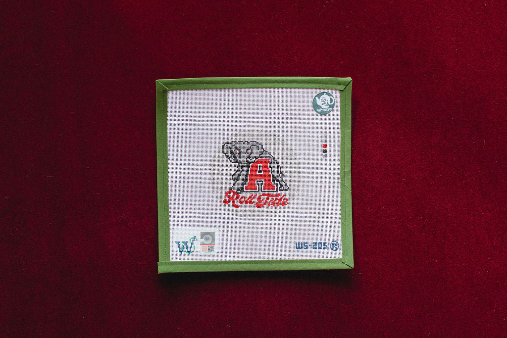 College Rounds - Alabama-Canvas-Wipstitch-The Pepper Pot