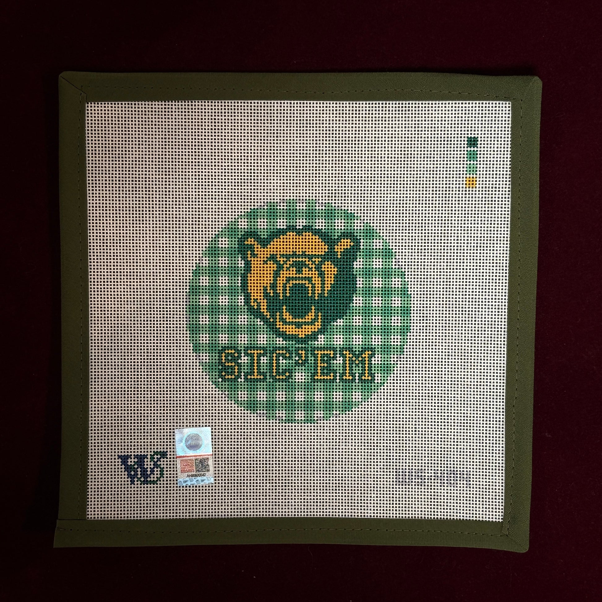 College Rounds - Baylor-Needlepoint Canvas-Wipstitch-The Pepper Pot Barrington, IL