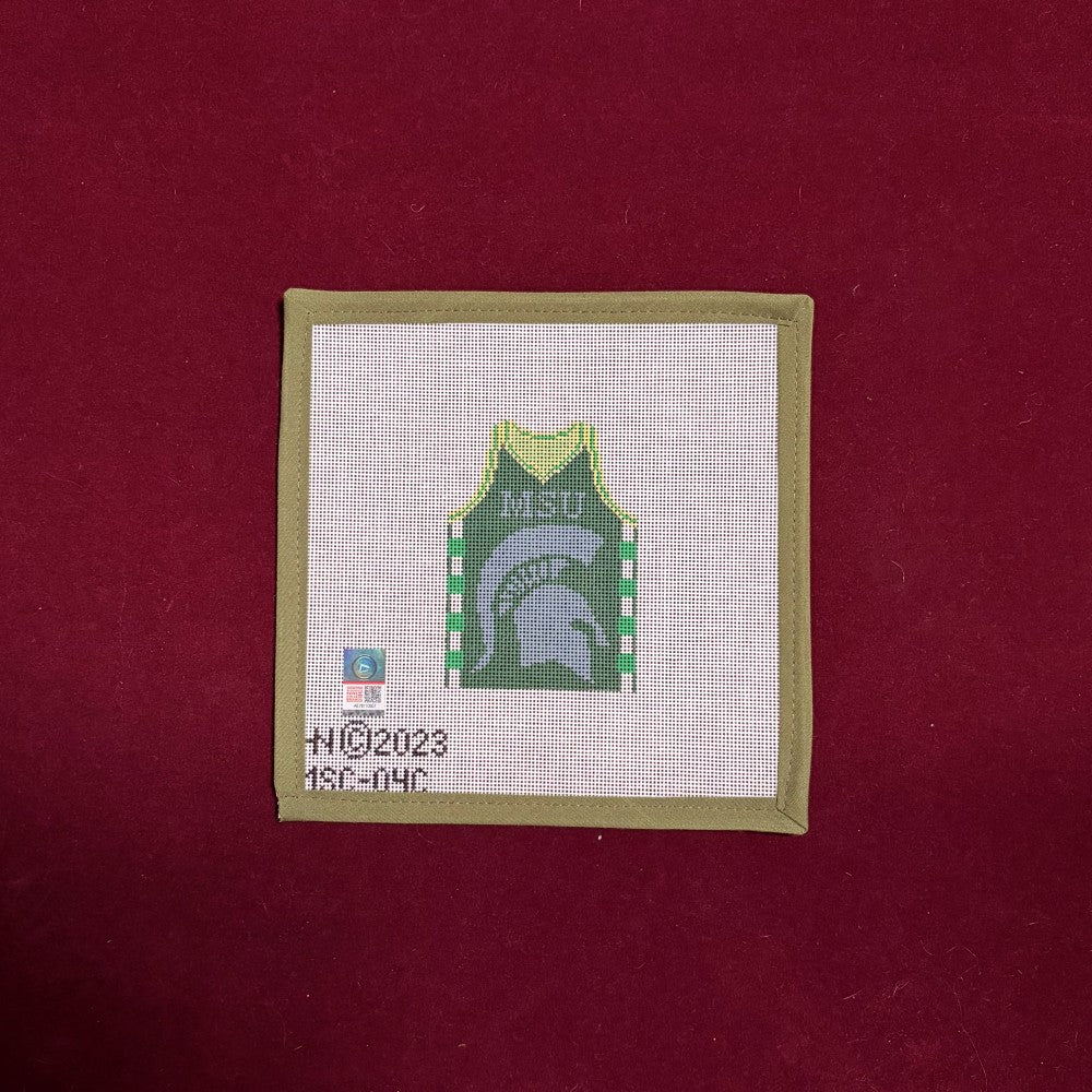 Collegiate Series Basketball Jersey Michigan State-Needlepoint Canvas-Hedgie Needlepoint Wholesale-The Pepper Pot Barrington, IL