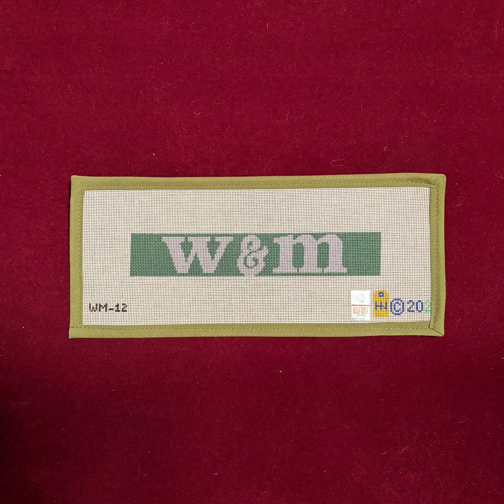 Collegiate Series Key Fob William and Mary-Canvas-Hedgie Needlepoint Wholesale-The Pepper Pot