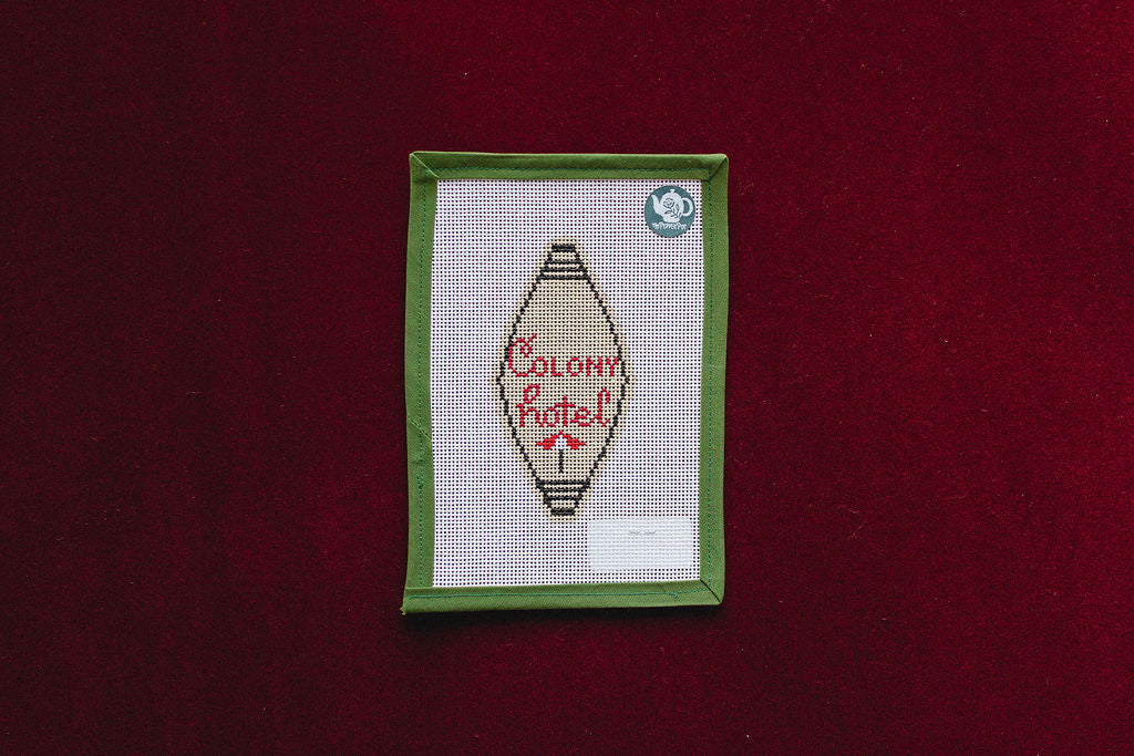 Colony Hotel Key Chain-Canvas-Bateswood Needlepoint-The Pepper Pot