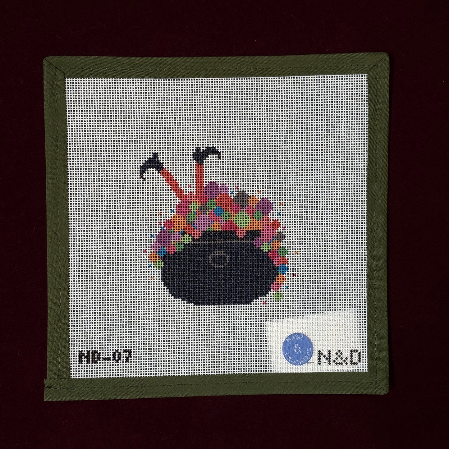 Colorful Bubble Cauldron-Needlepoint Canvas-Nash and Daughters-The Pepper Pot Barrington, IL