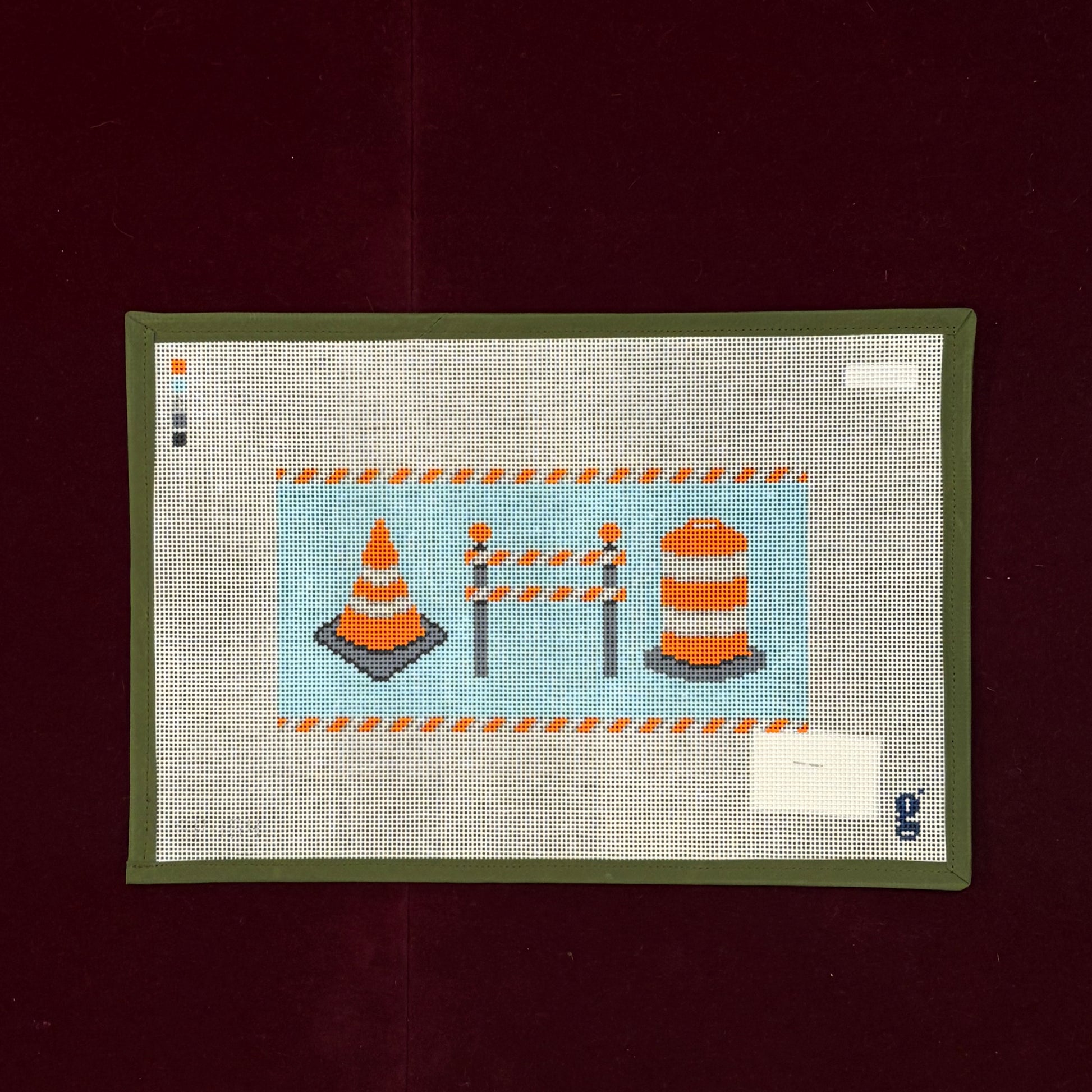 Construction Trio-Canvas-Goodpoint Needlepoint-The Pepper Pot