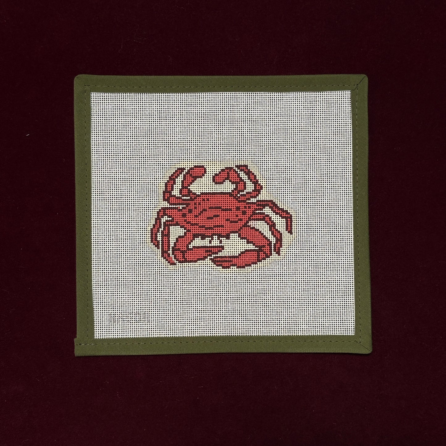 Crab (Red)-Needlepoint Canvas-Needle Nola-The Pepper Pot Barrington, IL