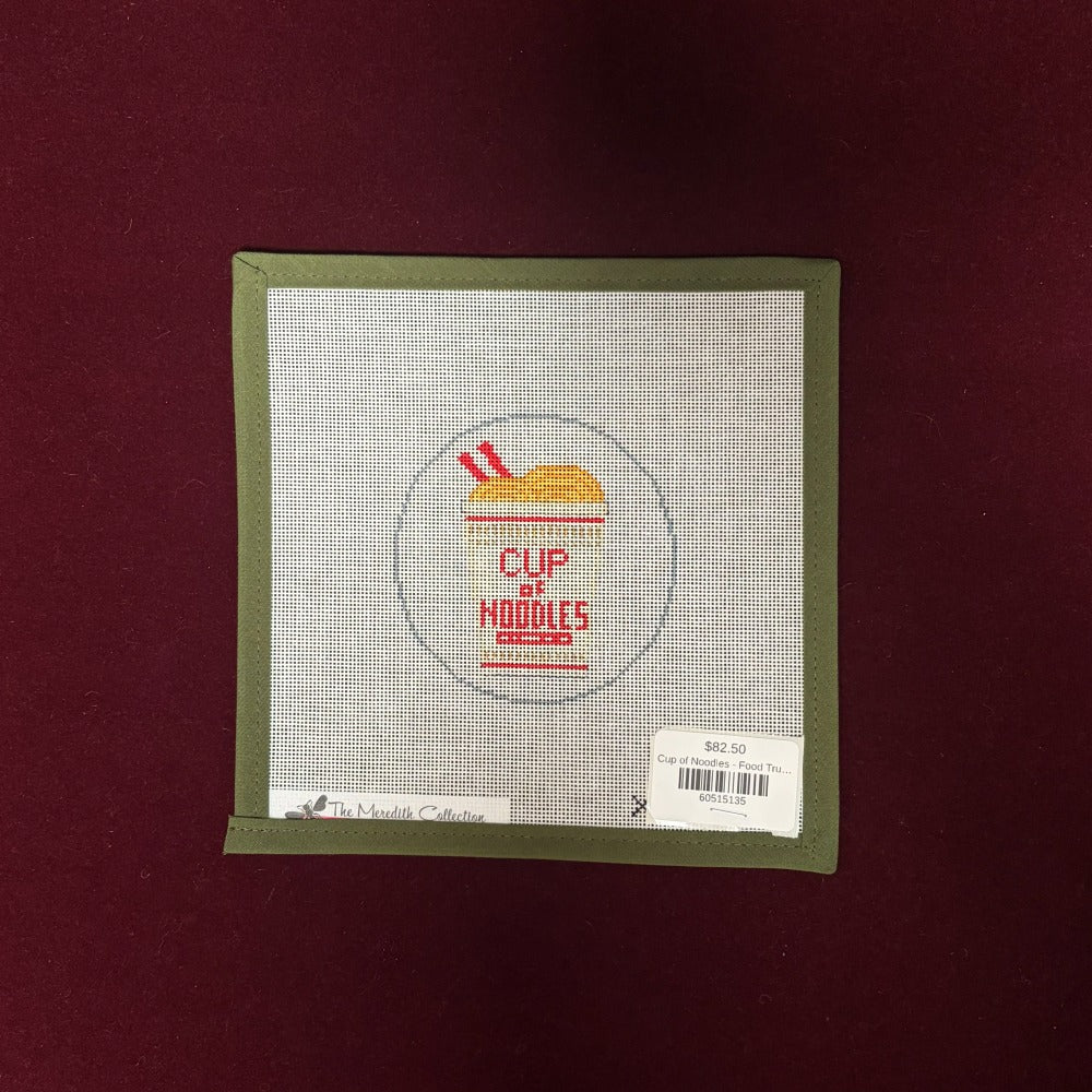 Cup of Noodles - Food Truck Menu Items-Needlepoint Canvas-The Meredith Collection-The Pepper Pot Barrington, IL