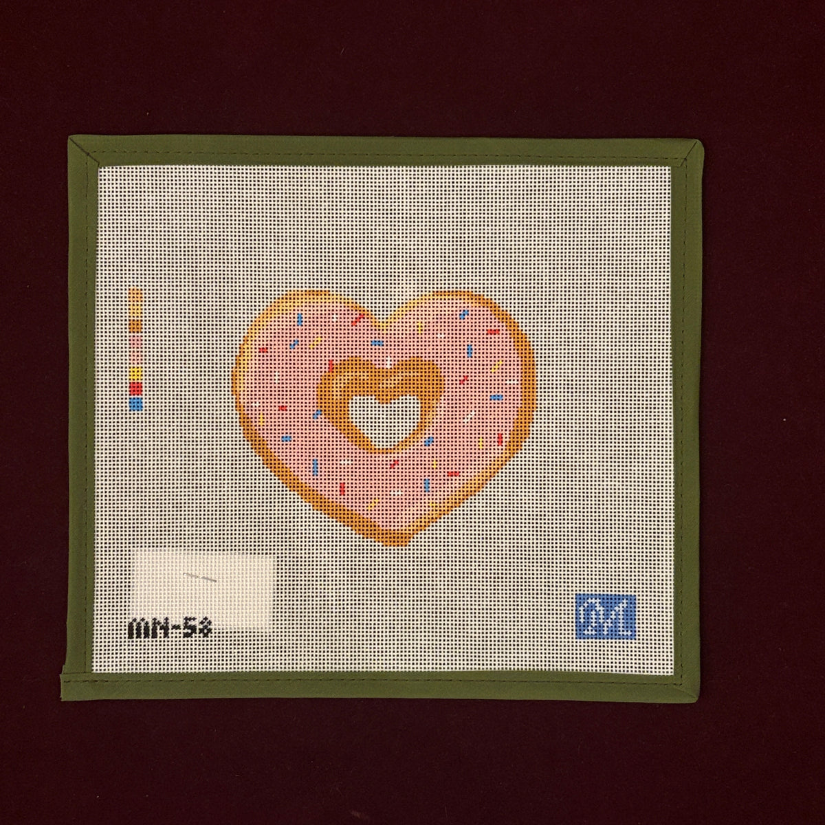 Cupid's Glaze-Needlepoint Canvas-Maura Nolan Designs-The Pepper Pot Barrington, IL
