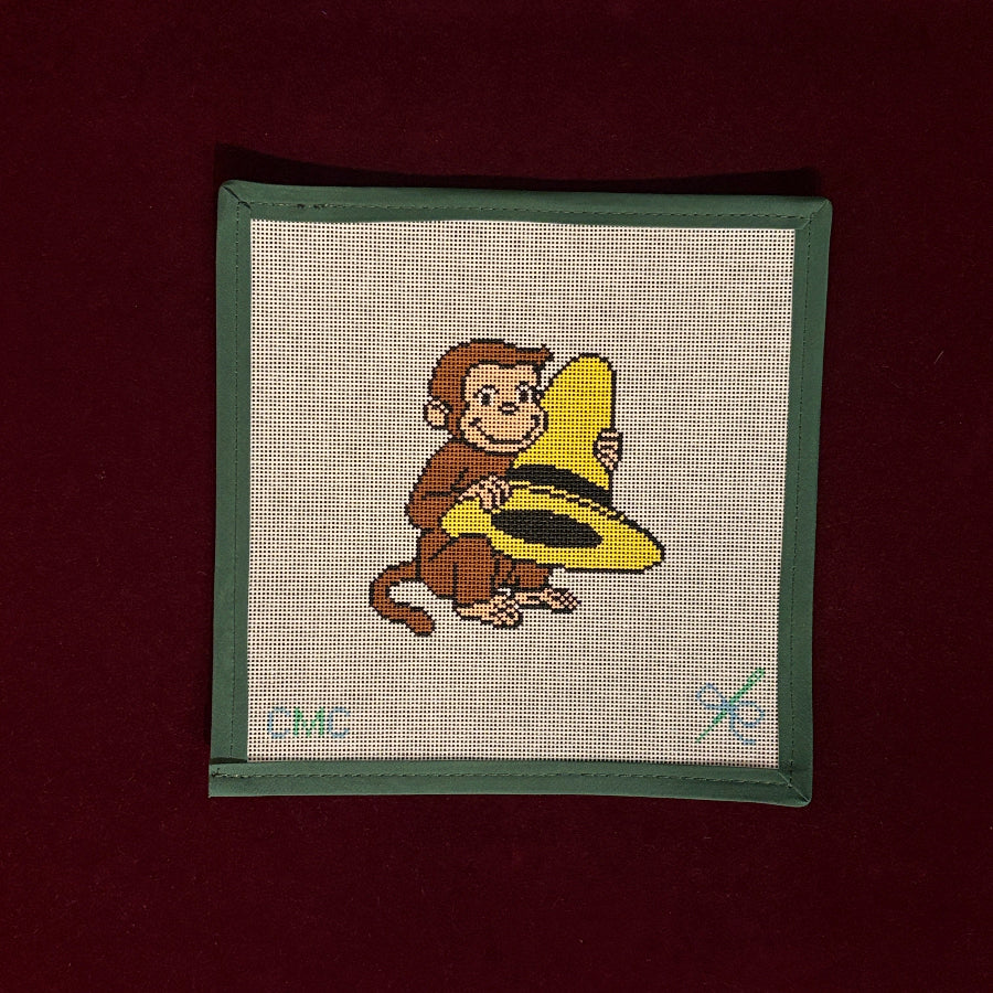Curious George With Yellow Hat-Canvas-CMC Stitches-The Pepper Pot