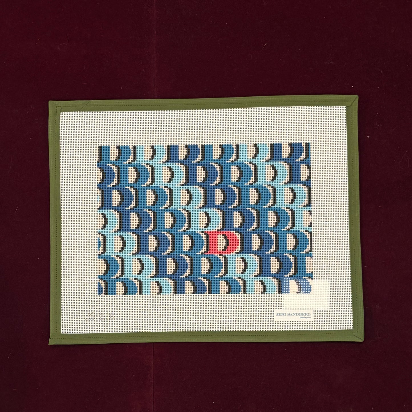 D Letter Clutch (Blue)-Canvas-Jeni Sandberg-The Pepper Pot