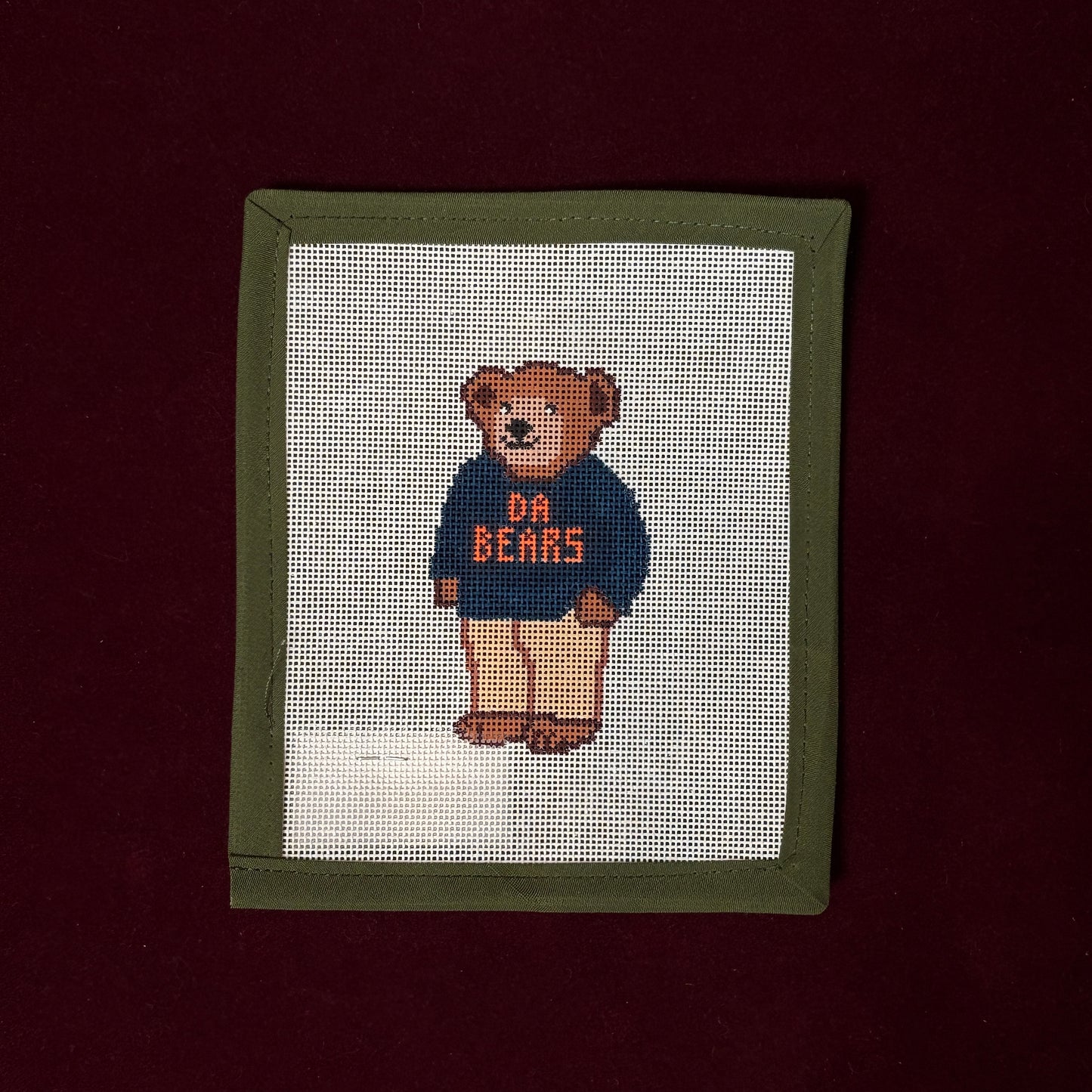 Da Bears-Needlepoint Canvas-Boston Needlepoint-The Pepper Pot Barrington, IL