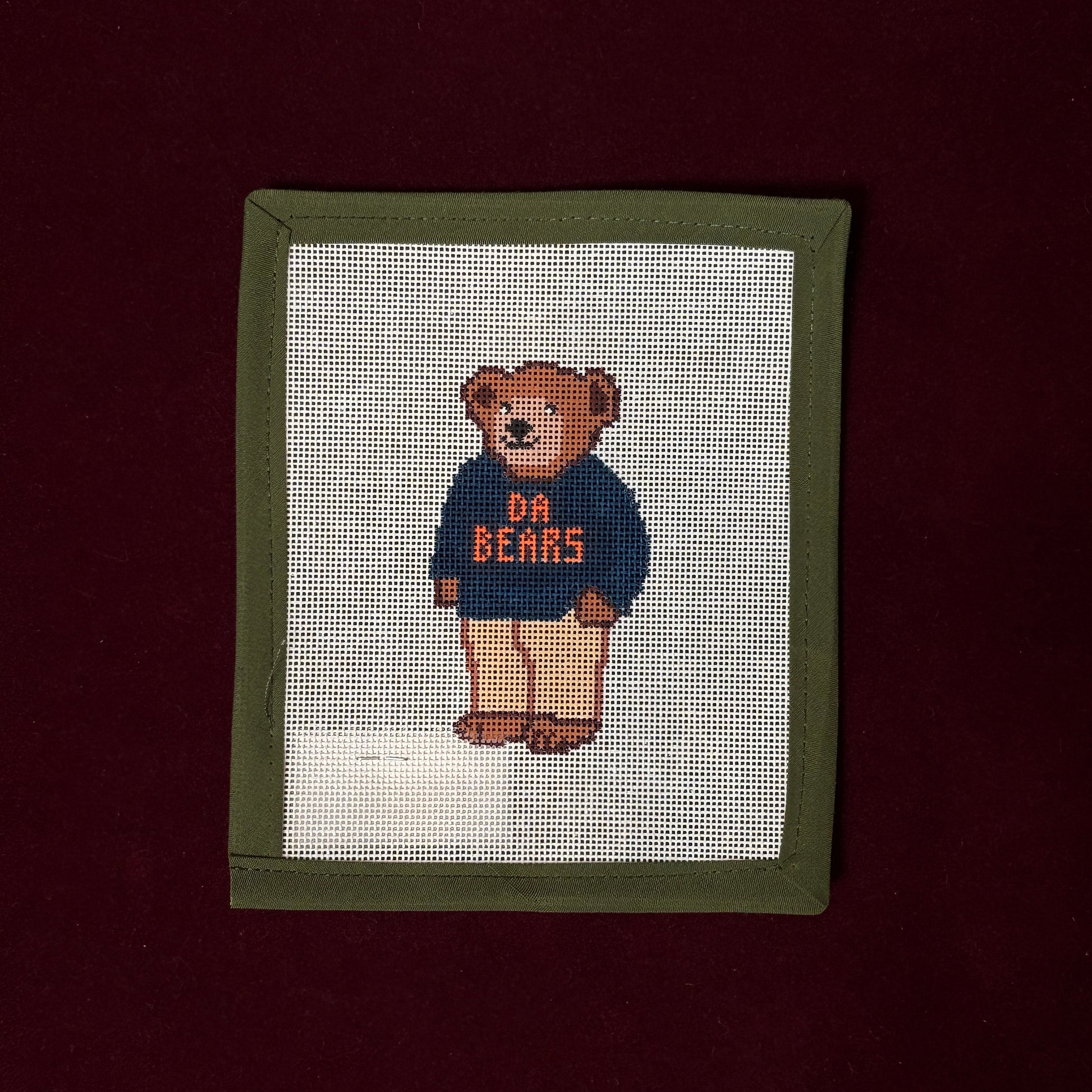 Da Bears-Needlepoint Canvas-Boston Needlepoint-The Pepper Pot Barrington, IL