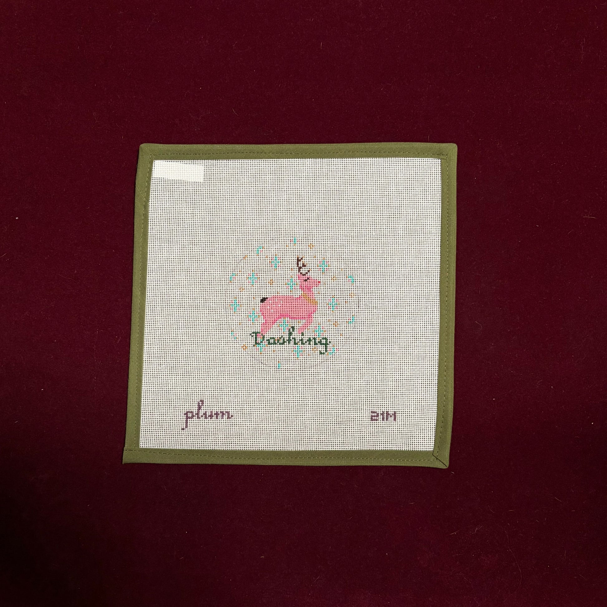 Dashing Round Ornament-Canvas-Plum Stitchery-The Pepper Pot