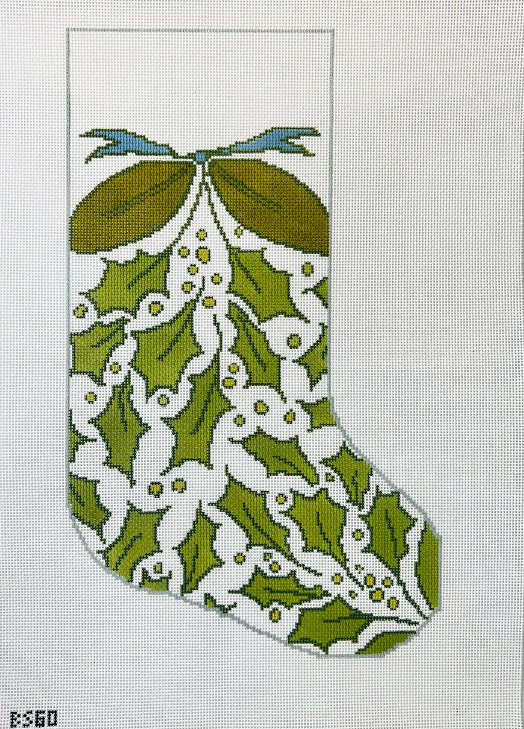Deck the Halls Full Size Stocking August Trunk Show-Needlepoint Canvas-KCN Designers-The Pepper Pot Barrington, IL